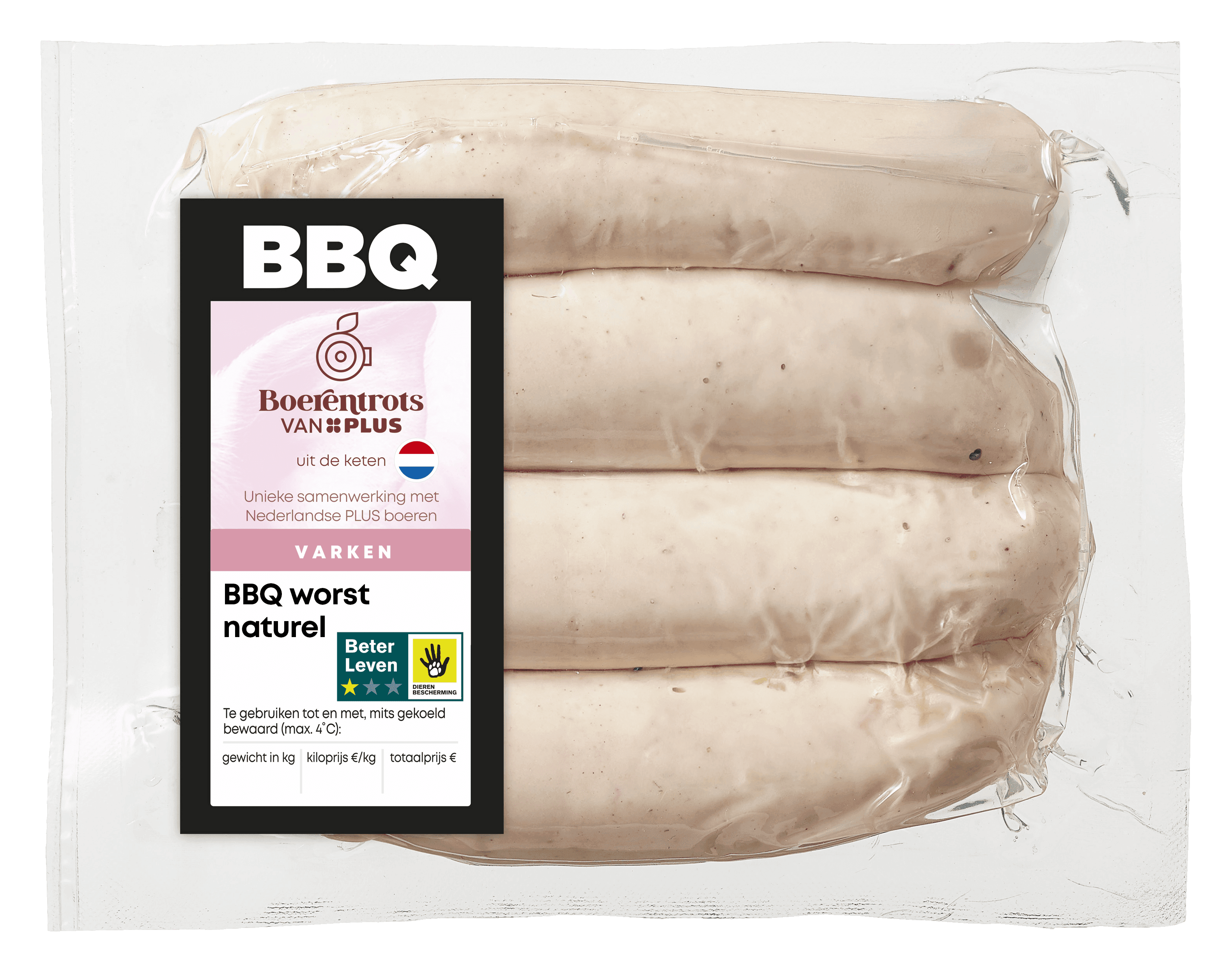PLUS Boerentrots BBQ worst naturel