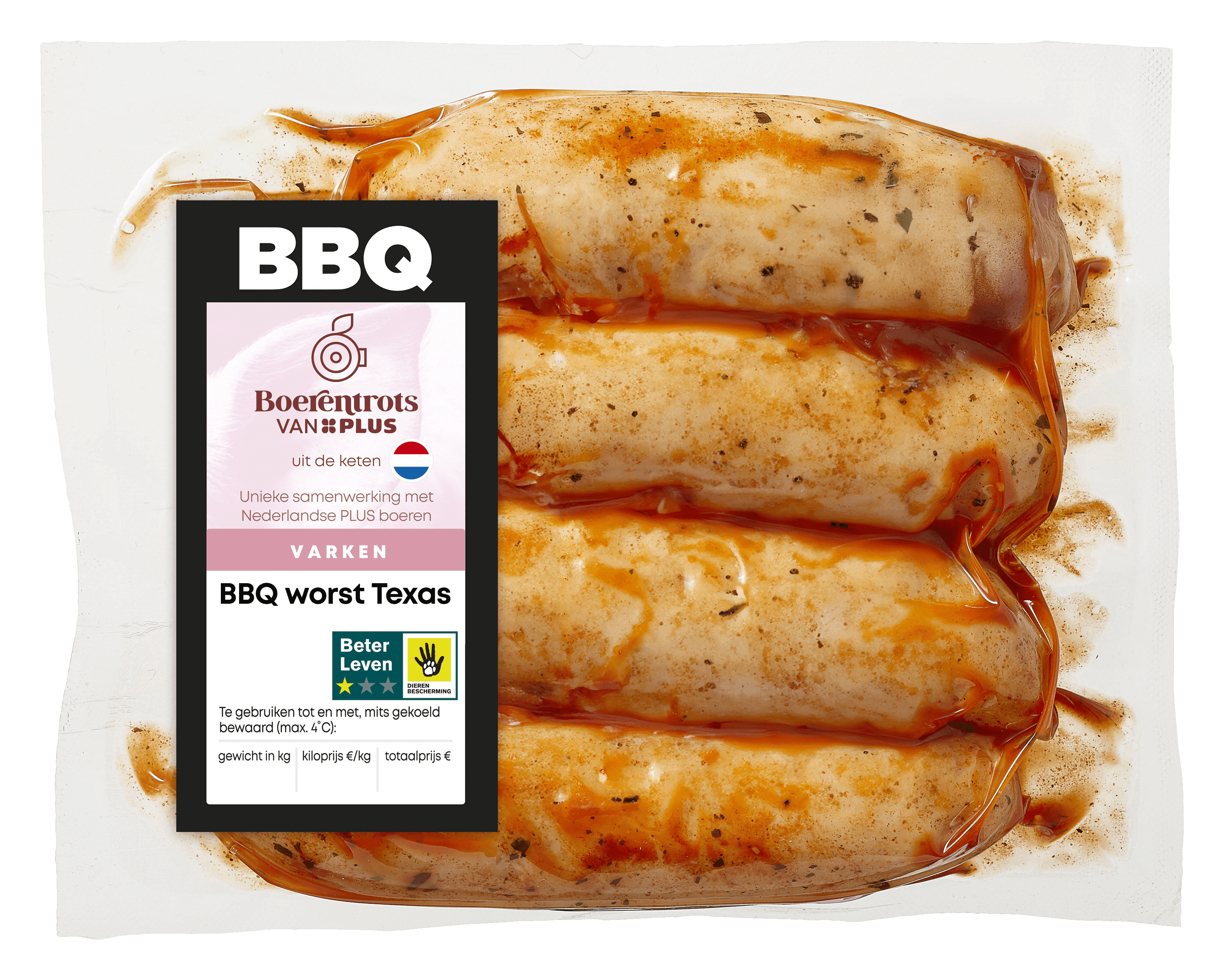 PLUS Boerentrots BBQ worst Texas