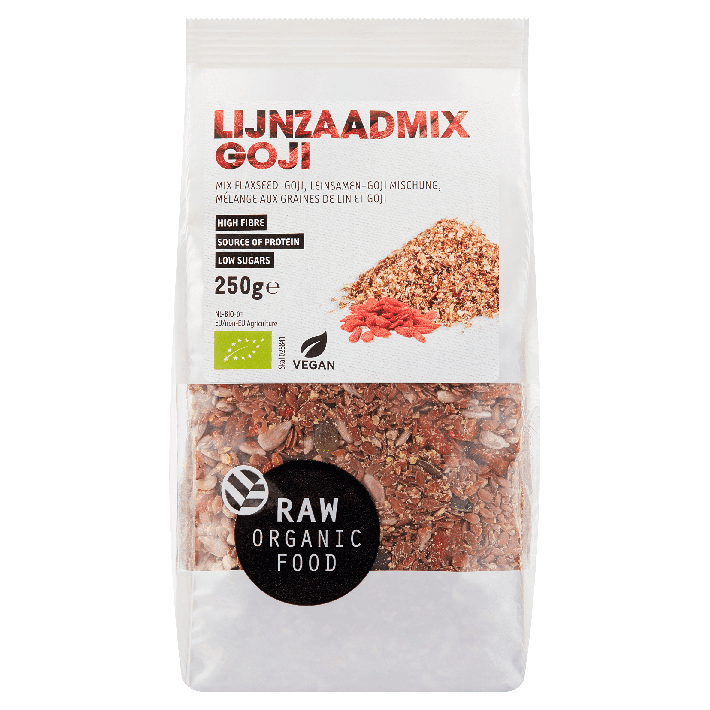 Raw Organic Food Lijnzaadmix goji bio