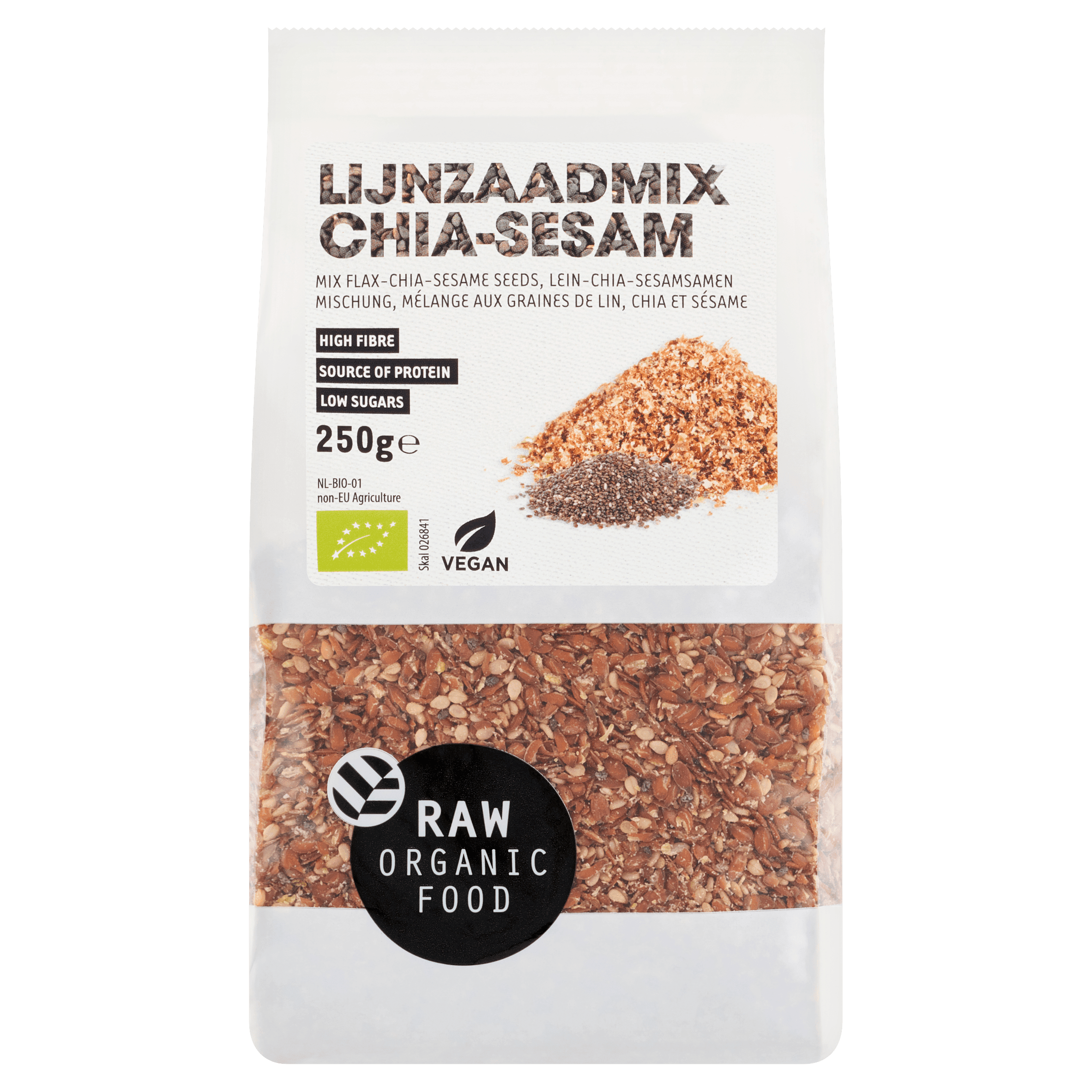 Raw Organic Food Lijnzaadmix chia sesam bio