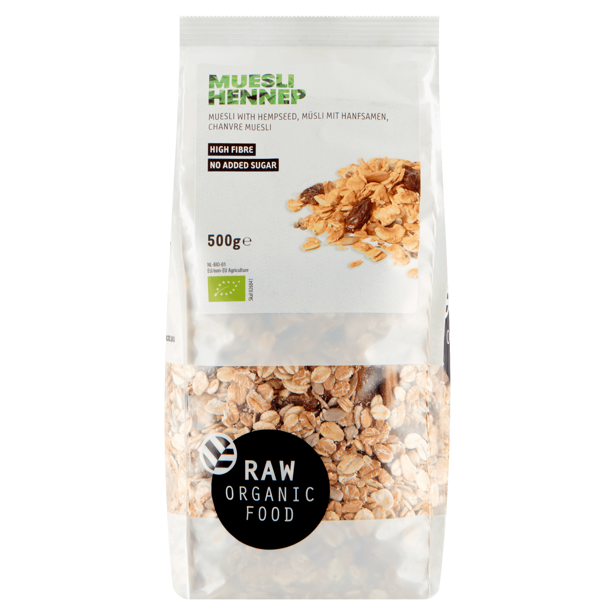 Raw Organic Food Hennepmuesli raw bio