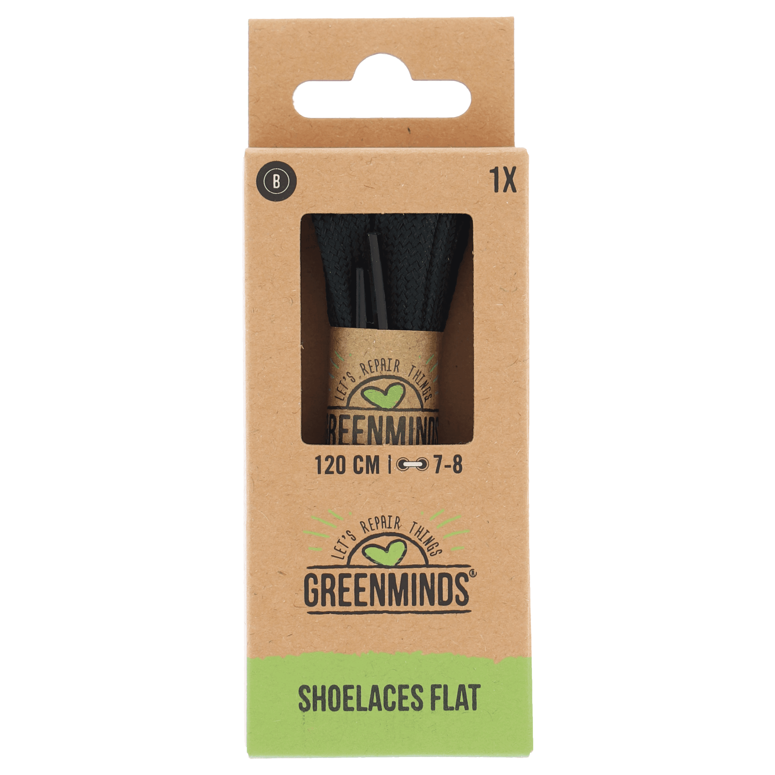 Greenminds Sportveters Zwart 120cm 1 Paar