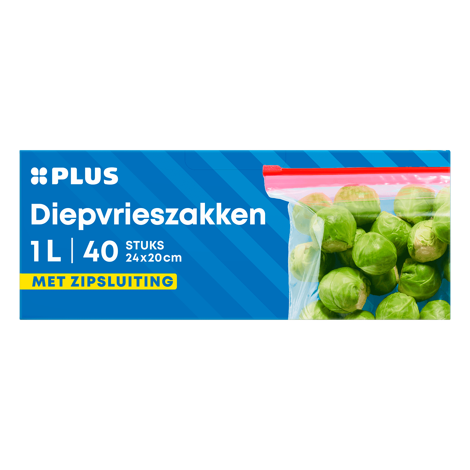 PLUS Diepvrieszakken hersluitbaar 1L
