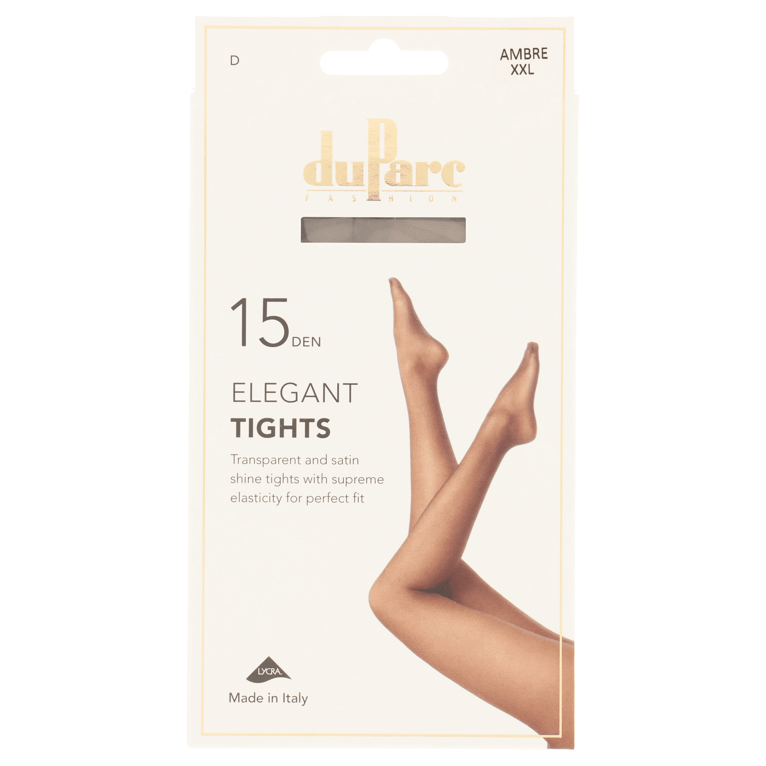 DuParc Panty Lycra 15D Satijnglans Ambre XXL