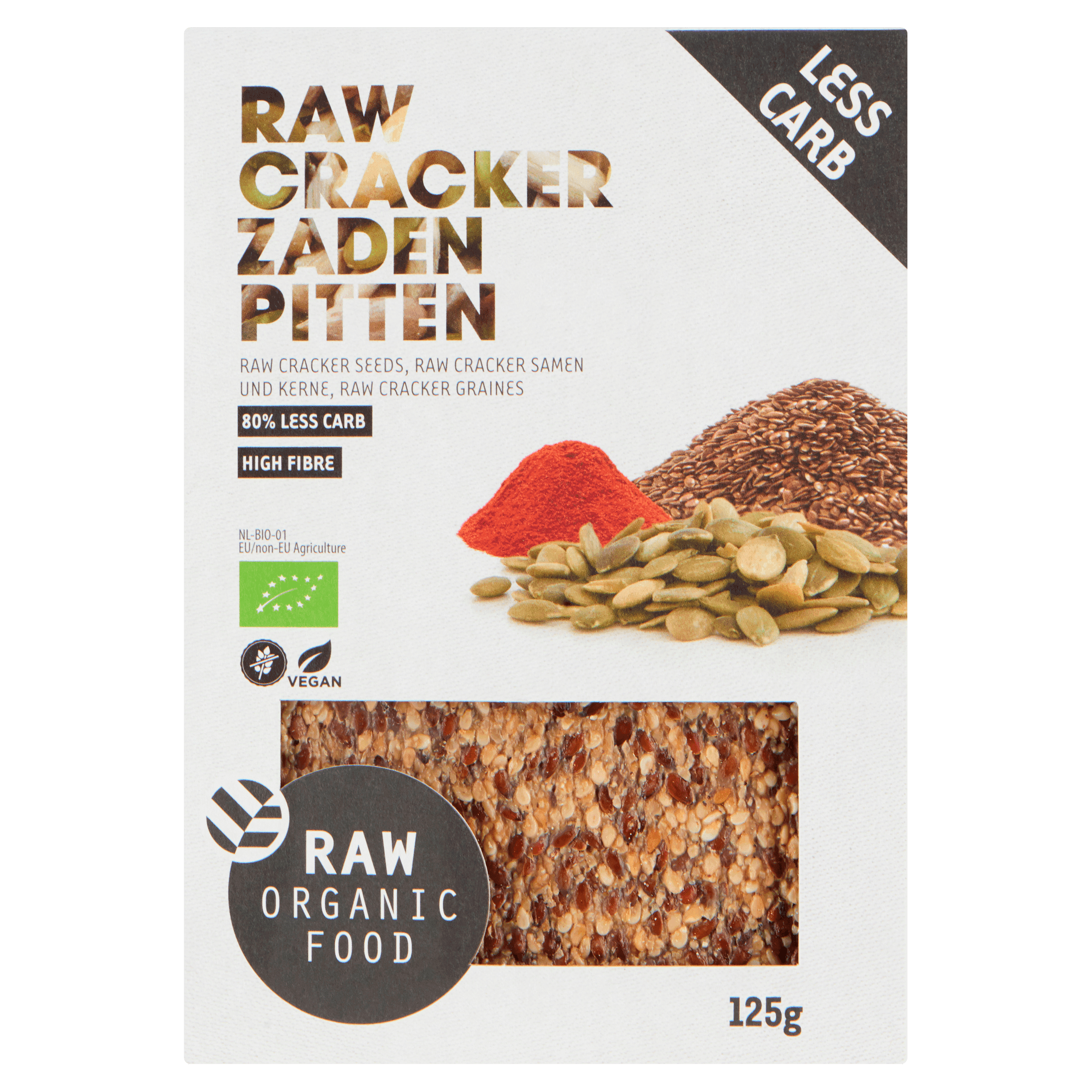 Raw Organic Food Crackers zaden-pitten