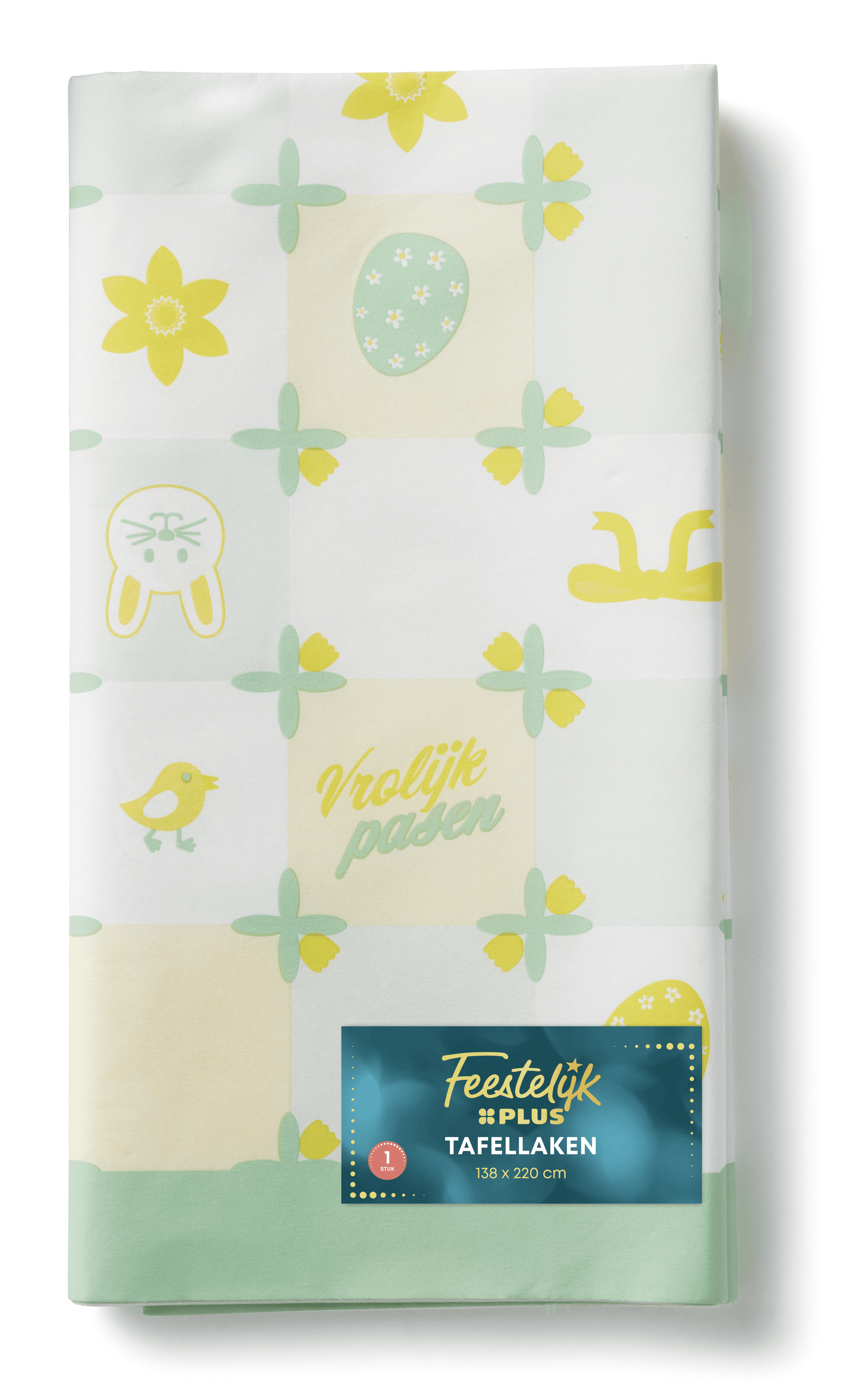 Feestelijk PLUS Pasen Tafellaken ruit