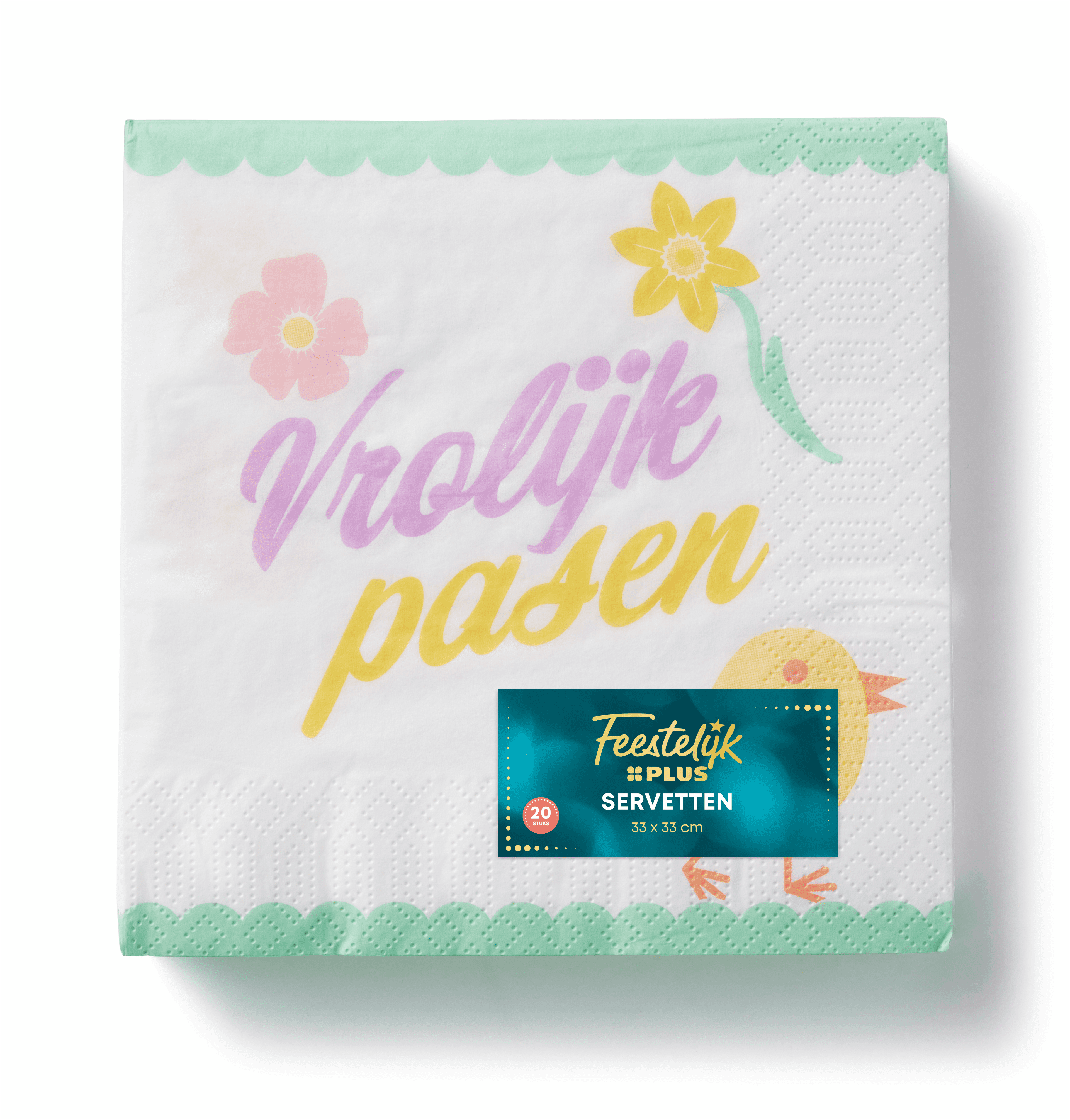 Feestelijk PLUS Pasen servet vrolijk pasen