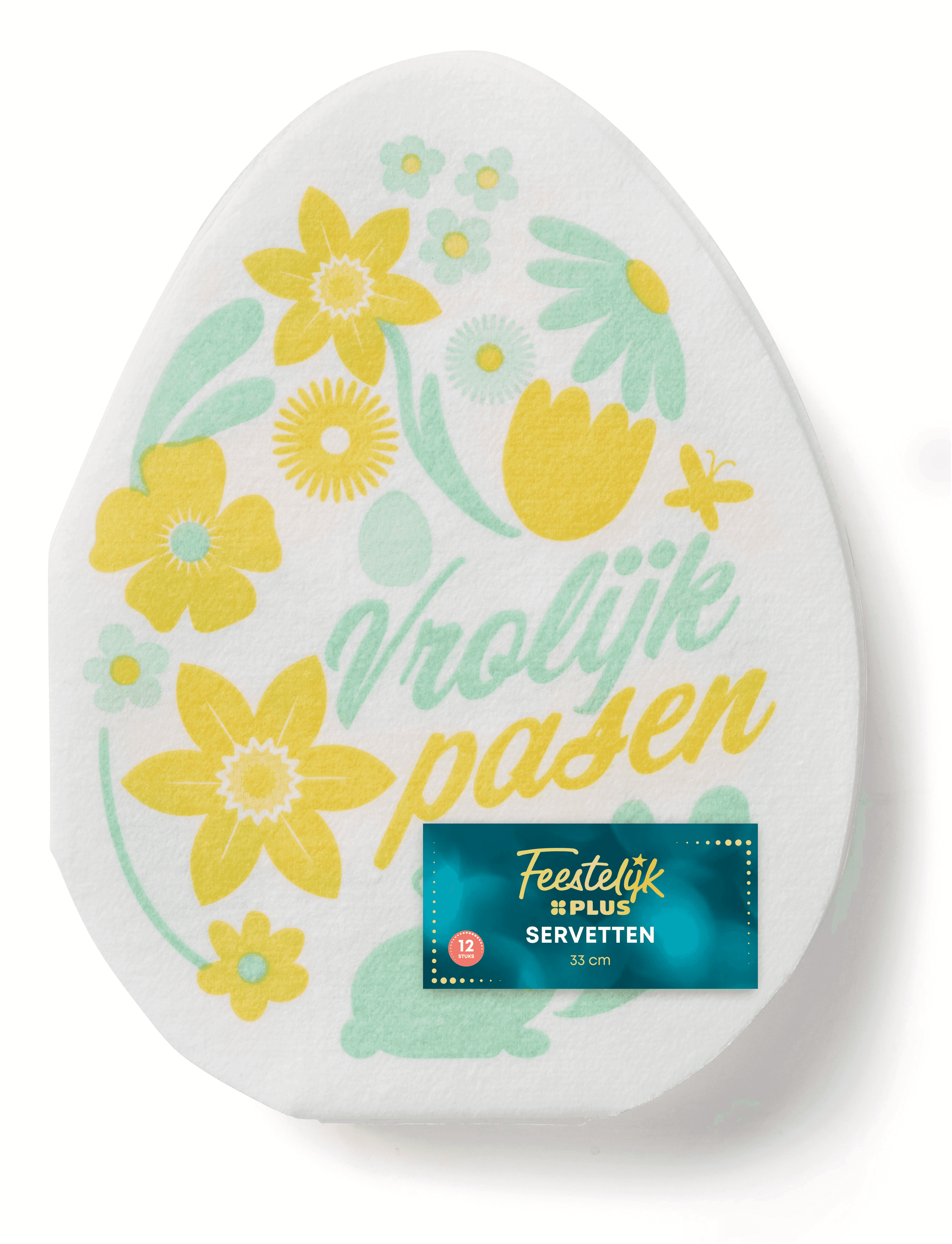 Feestelijk PLUS Pasen vorm servet ei