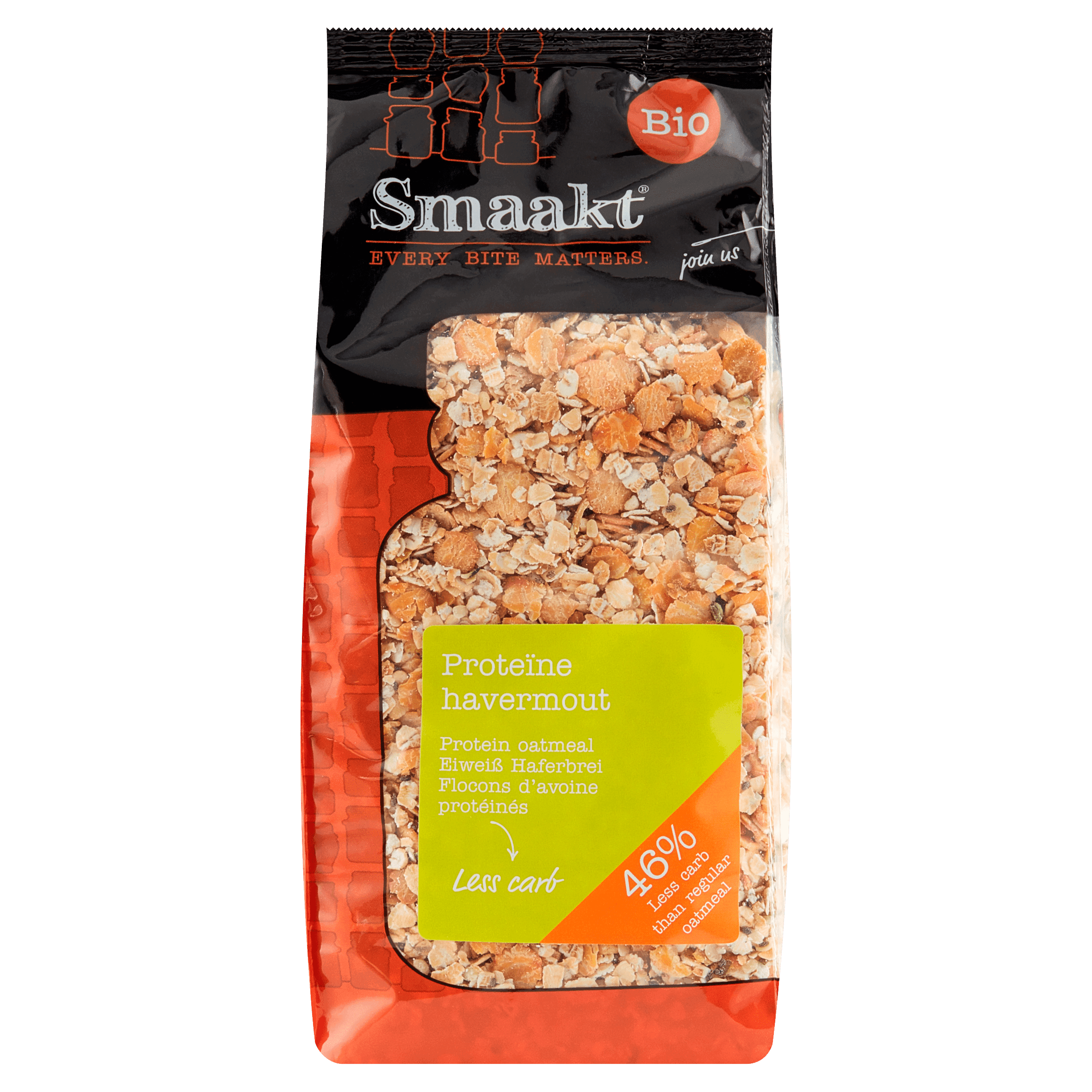 Smaakt Less carb havermout bio