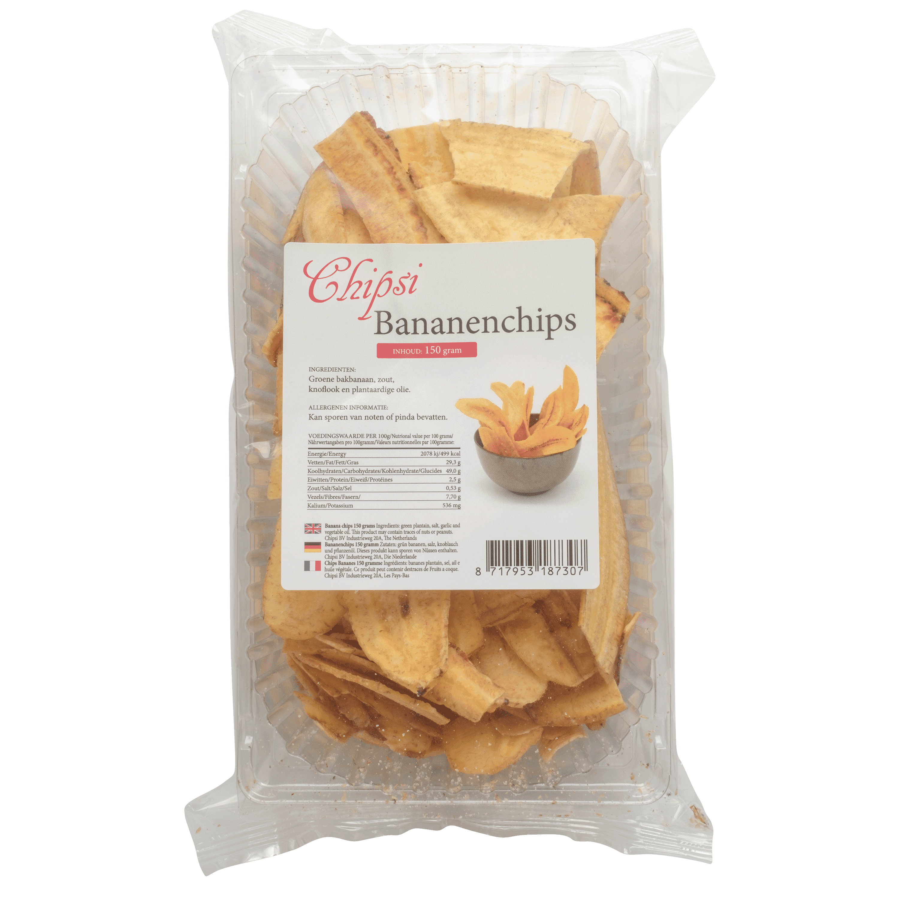 Chipsi bananenchips lange plak