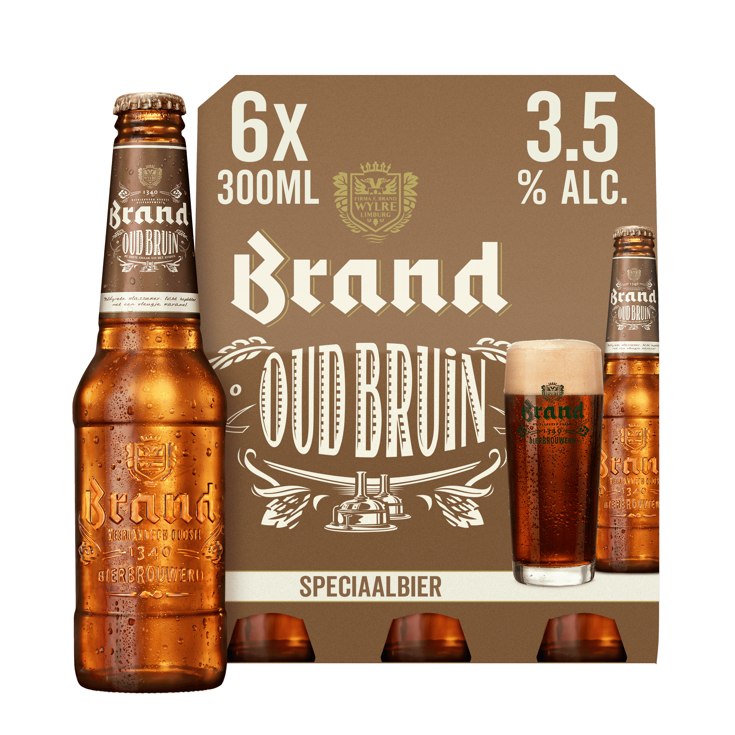 Brand Oud bruin bier fles