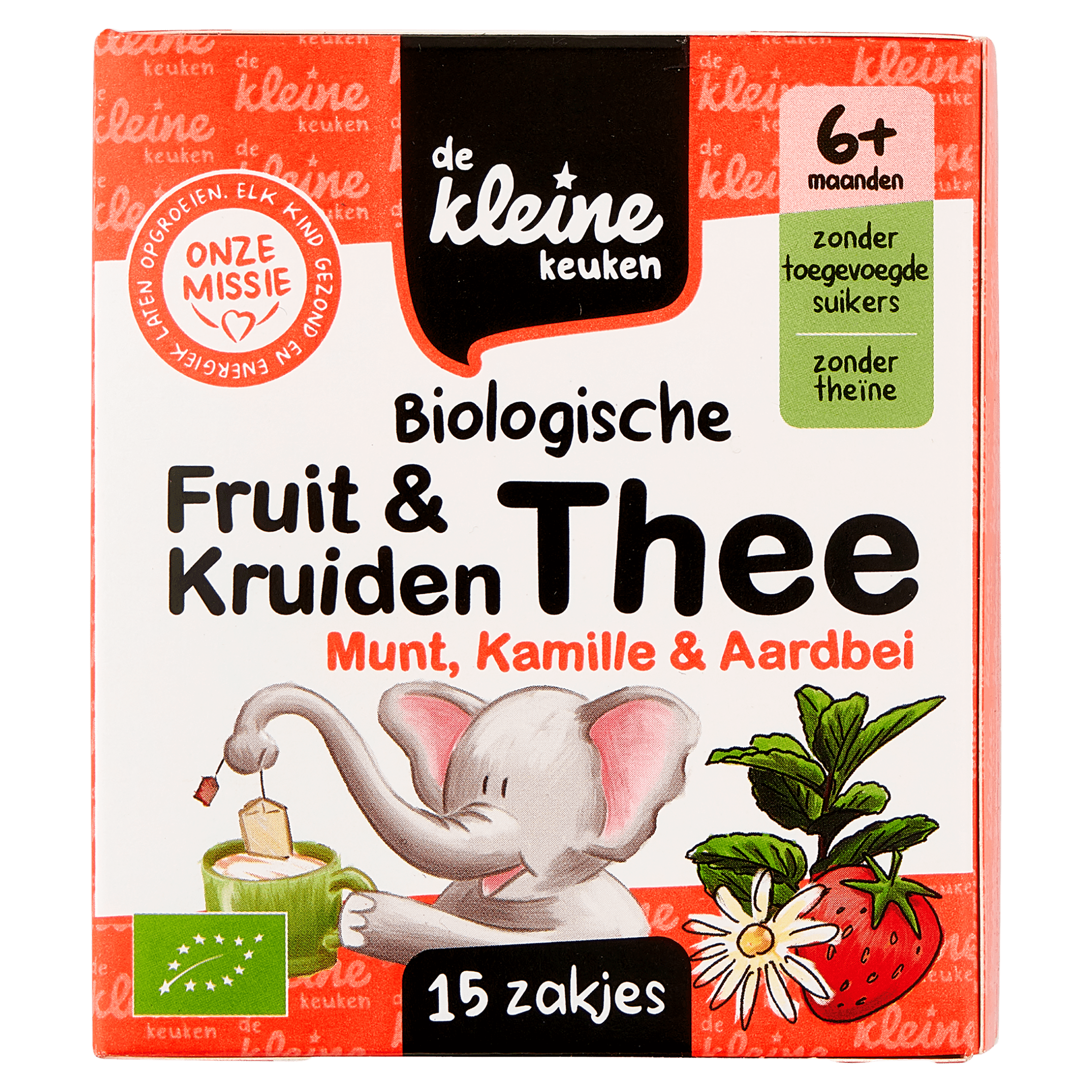 De Kleine Keuken BIO Fruit & Kruiden Thee Munt, Kamille