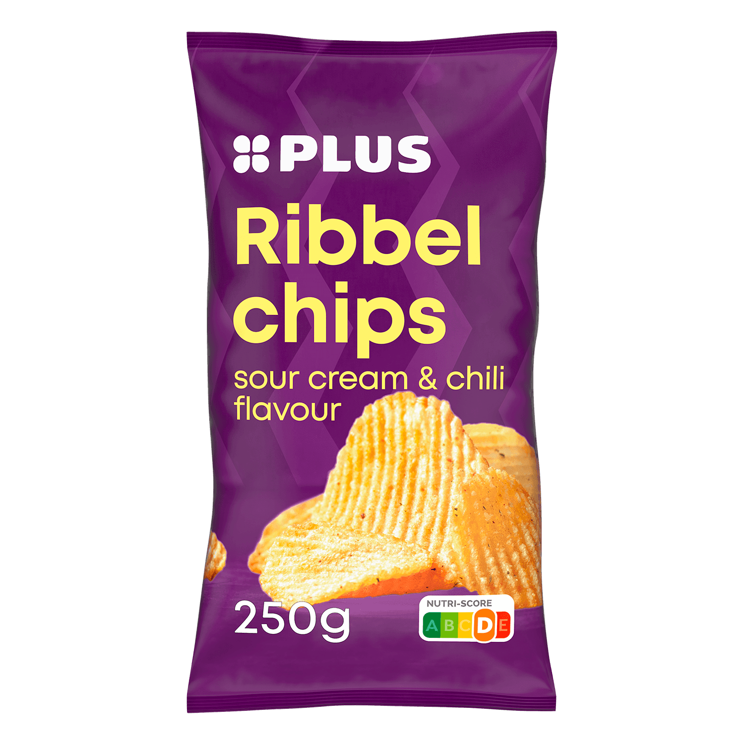 PLUS Ribbelchips sour cream chili