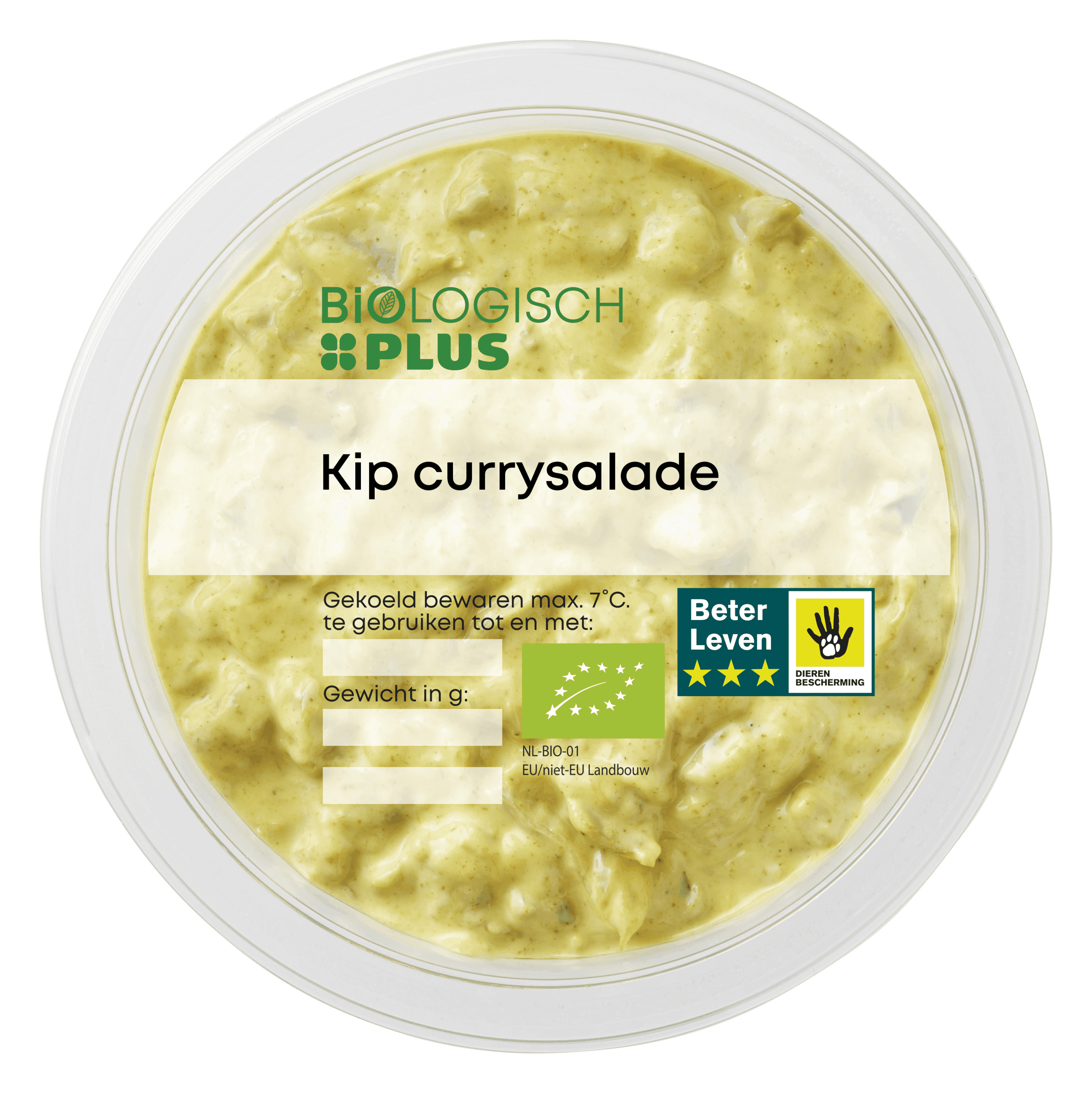 Biologisch PLUS Kip-kerriesalade