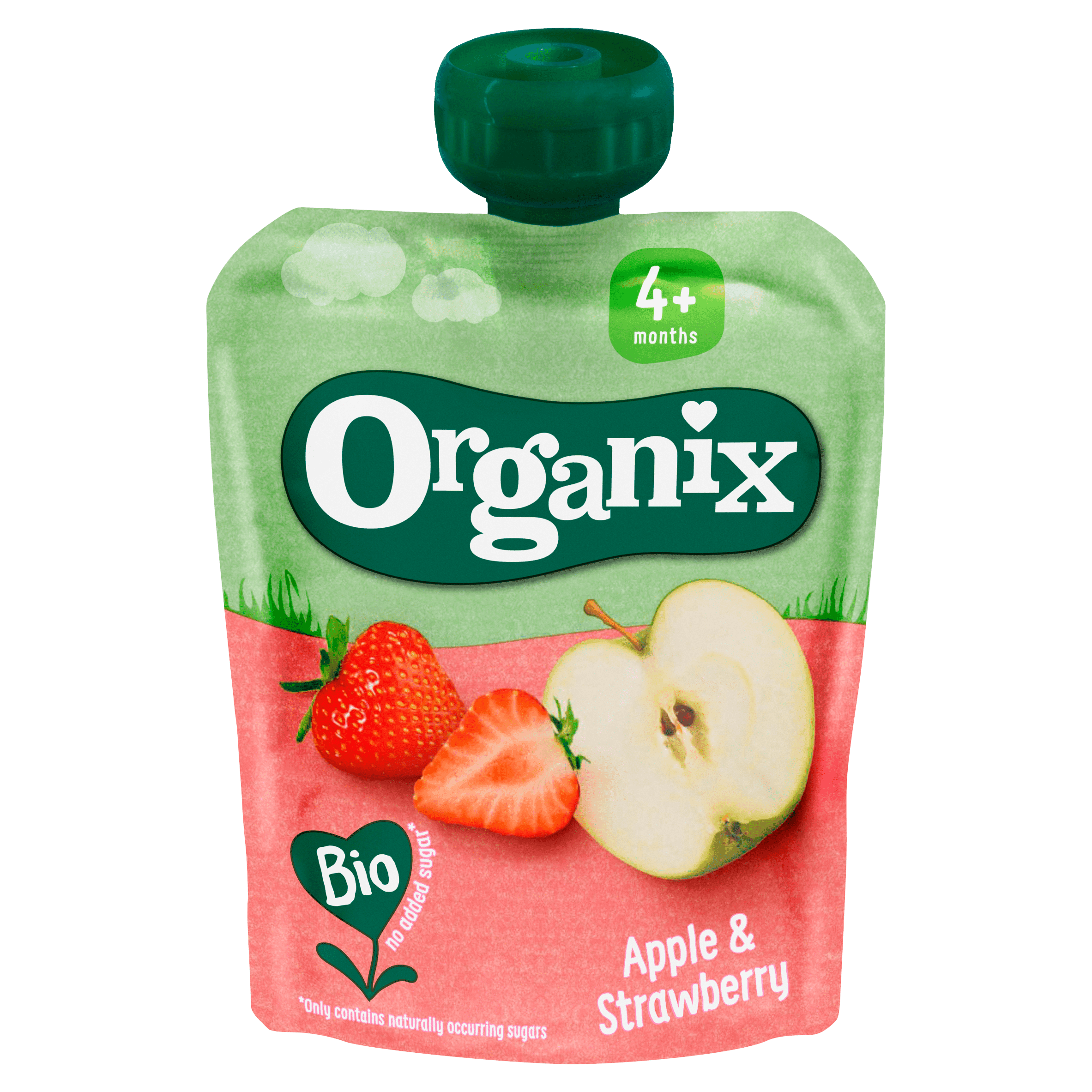 Organix Appel en aardbei bio 4+