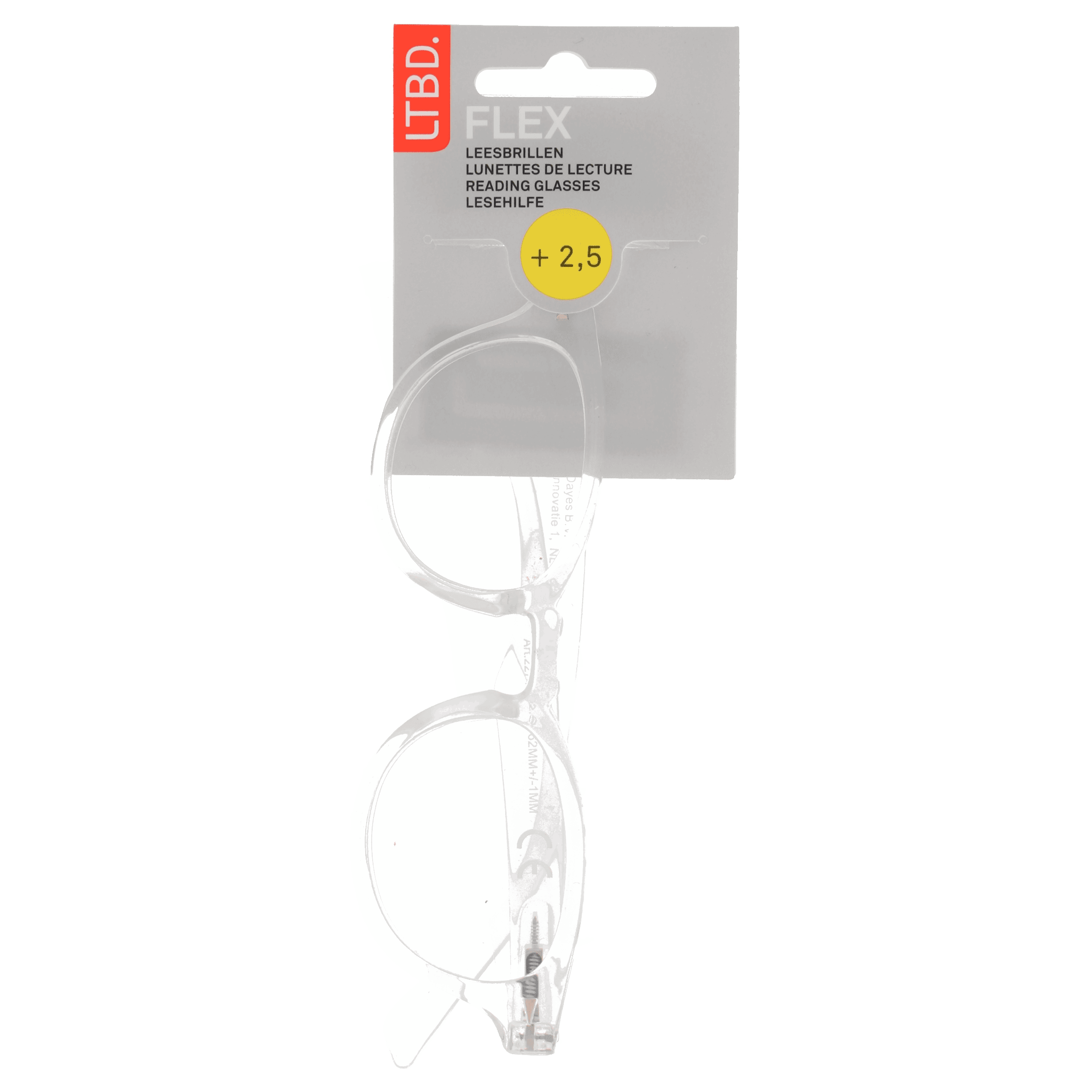 LTBD FLEX leesbril kleurloos +2.5