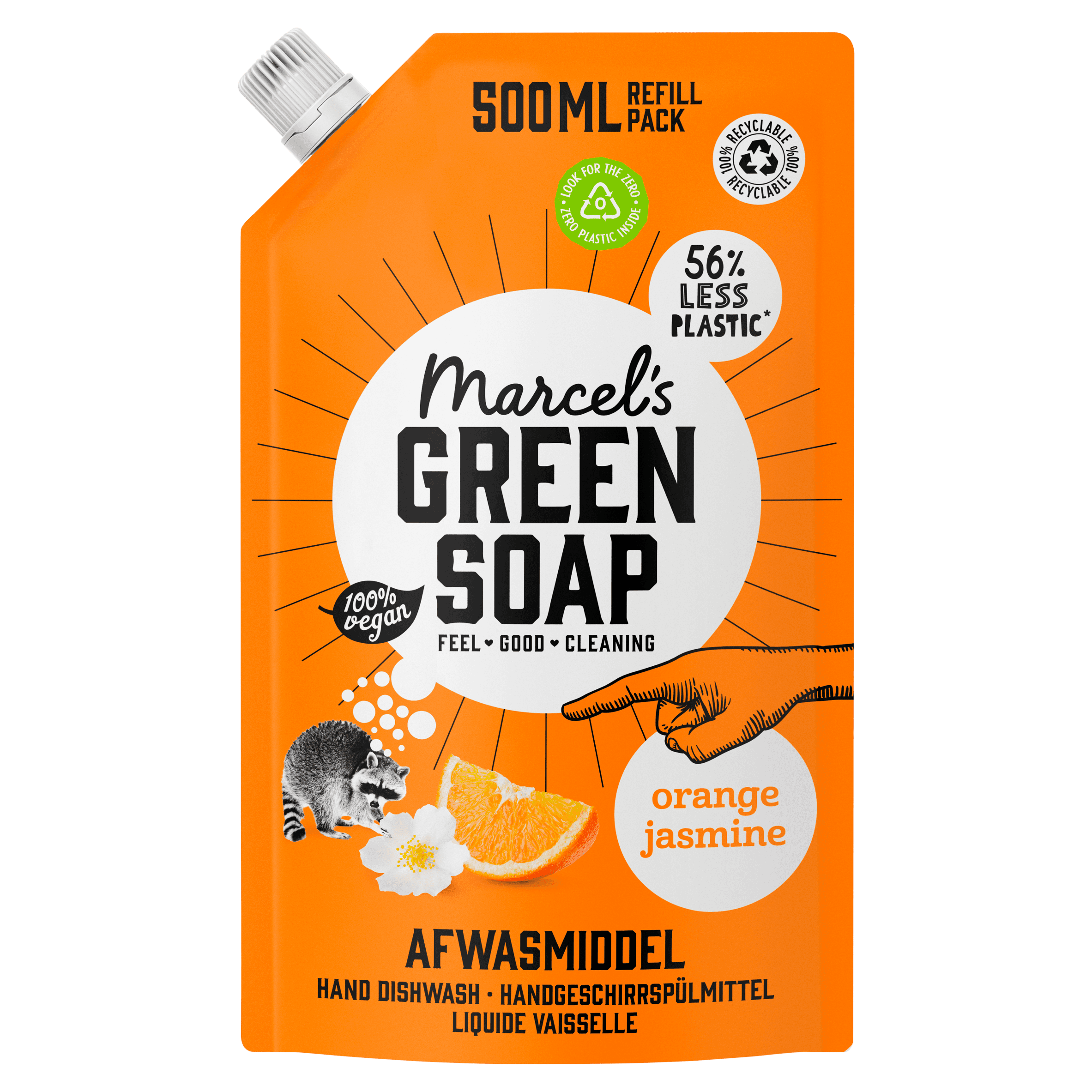 Marcel's Green Soap Afwasmiddel Navulling Sinaasappel