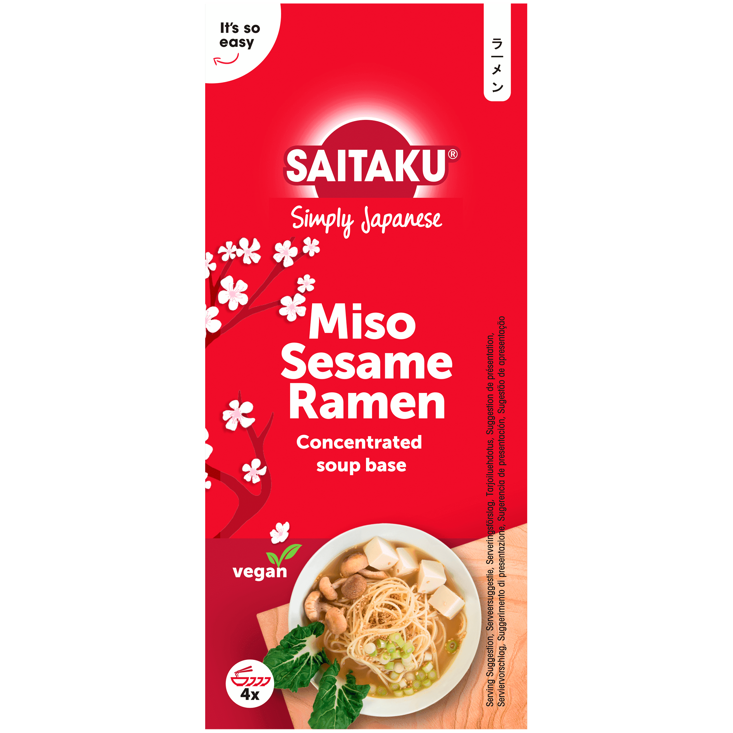 Saitaku Miso sesame ramen 4x 50 gram