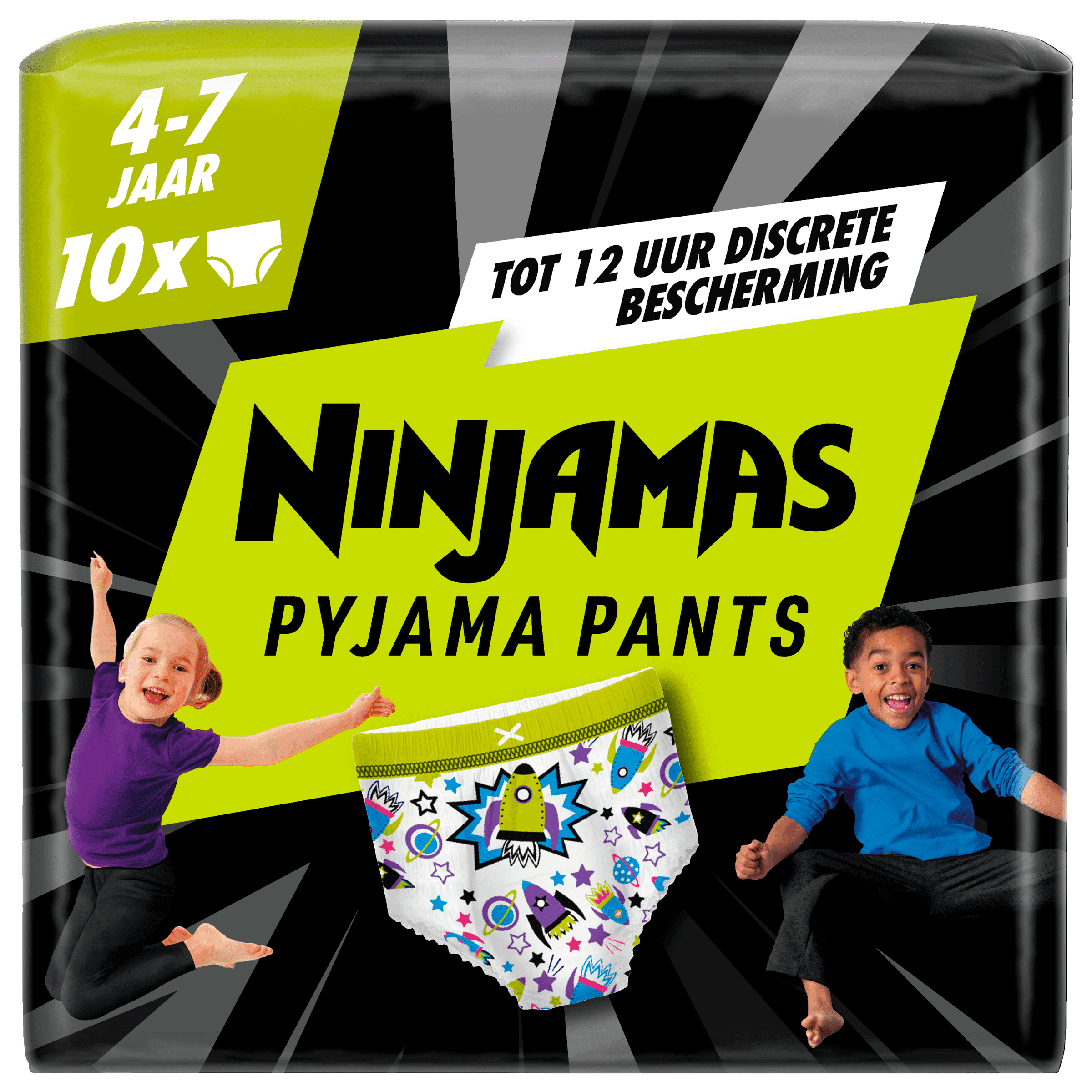 Ninjamas Absorberende blauw pyjamabroekjes 4-7