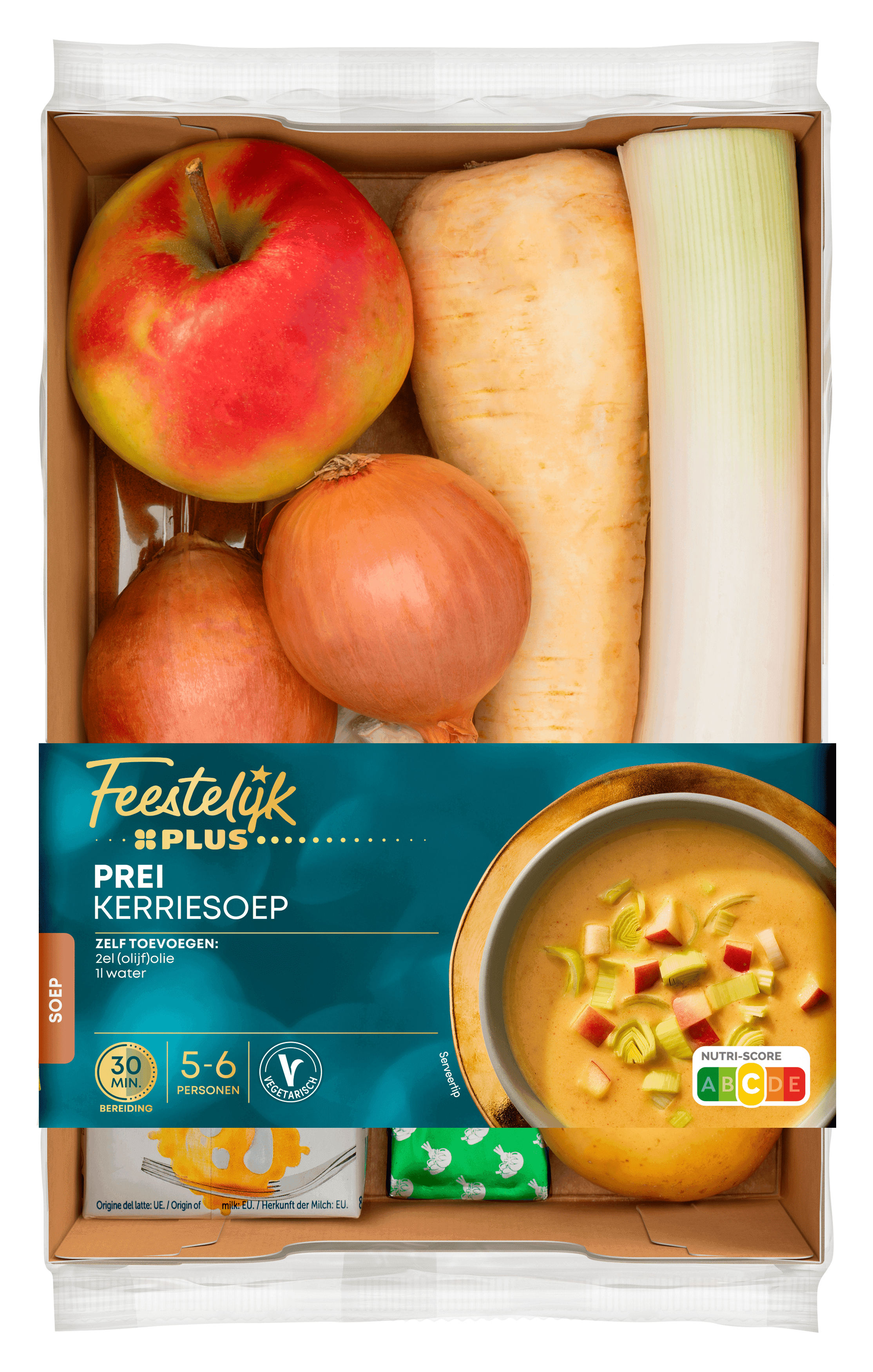 Feestelijk PLUS Verspakket prei-kerrie soep