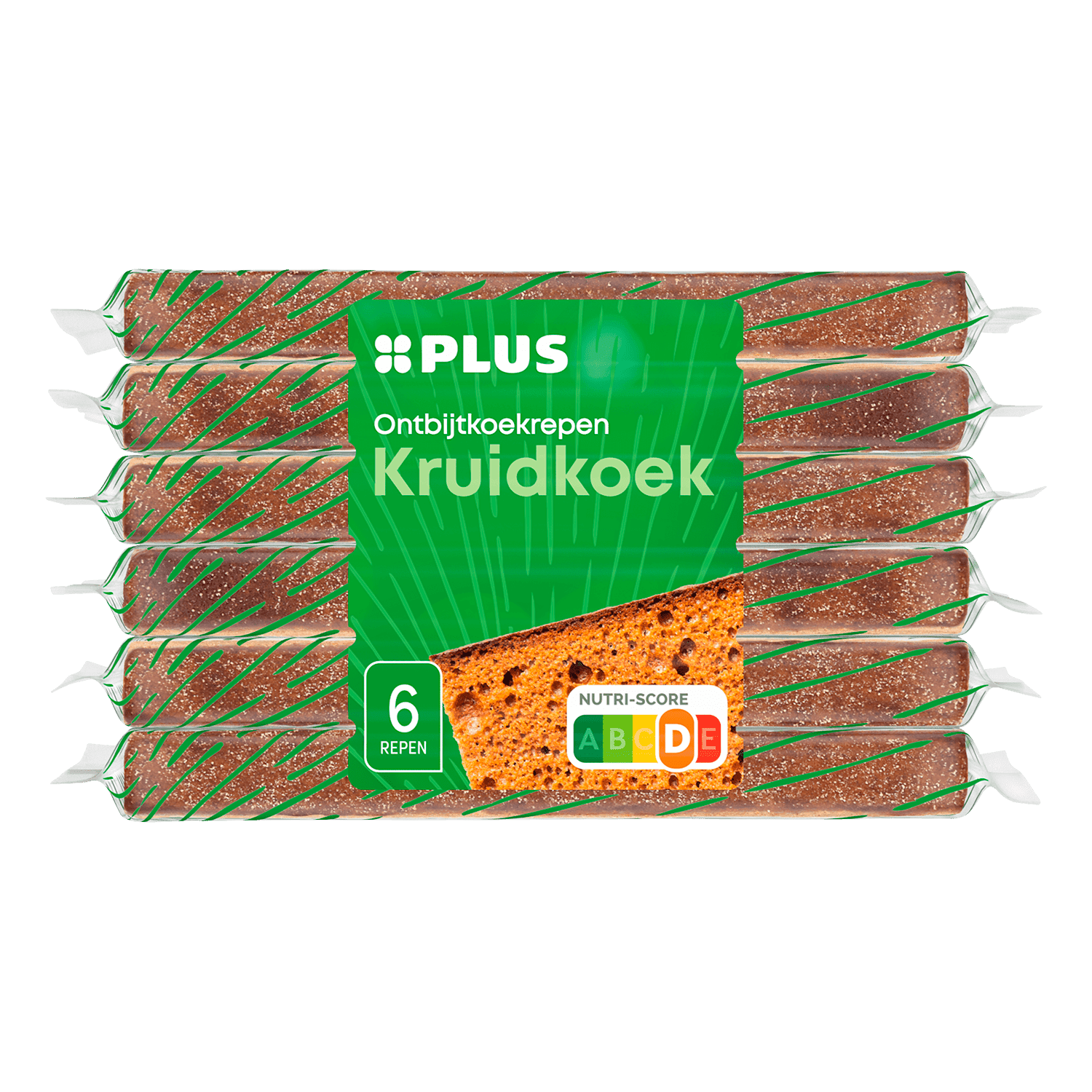 PLUS Ontbijtkoekrepen Kruidkoek 6 pack