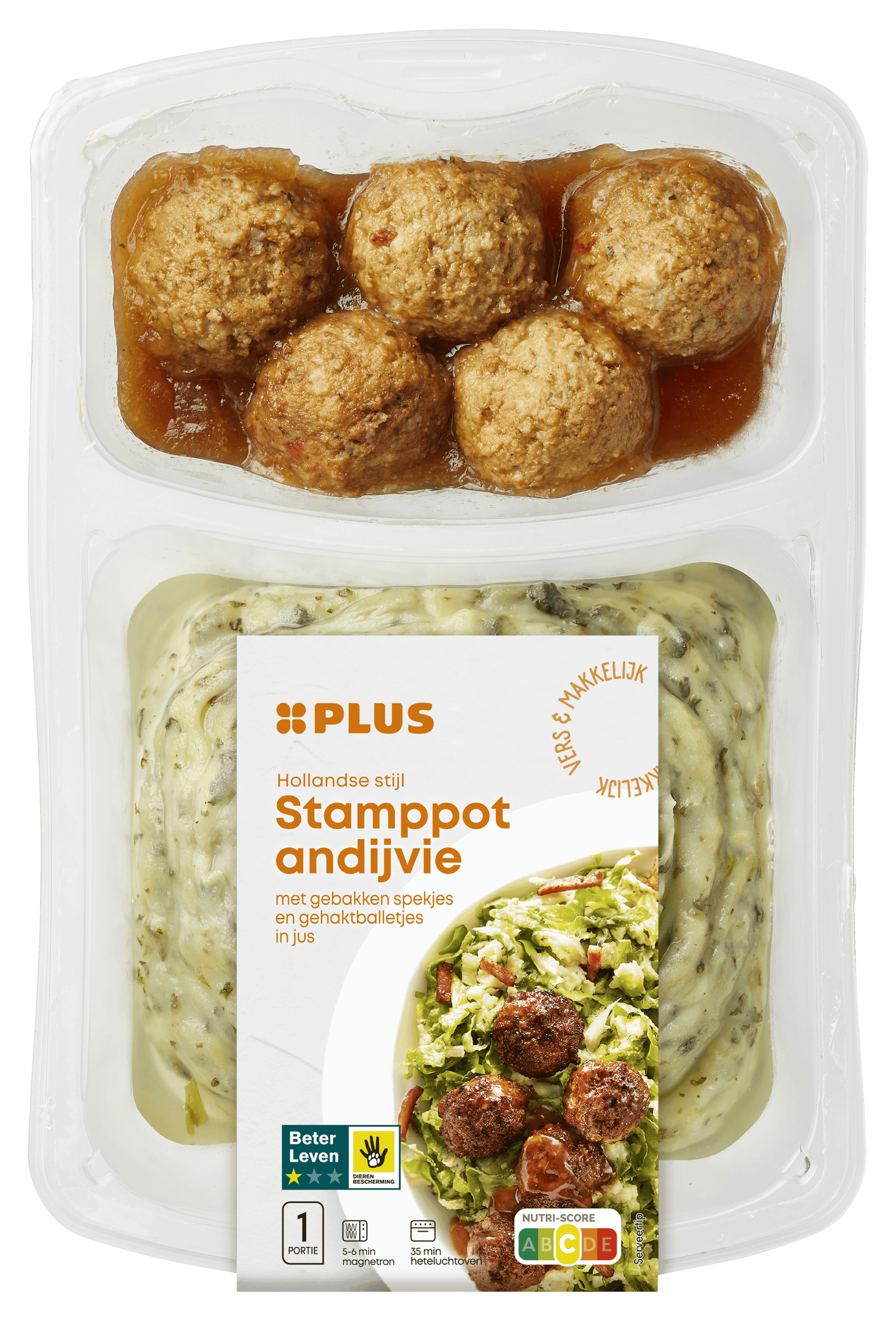 PLUS Andijvie stamppot gehaktb jus