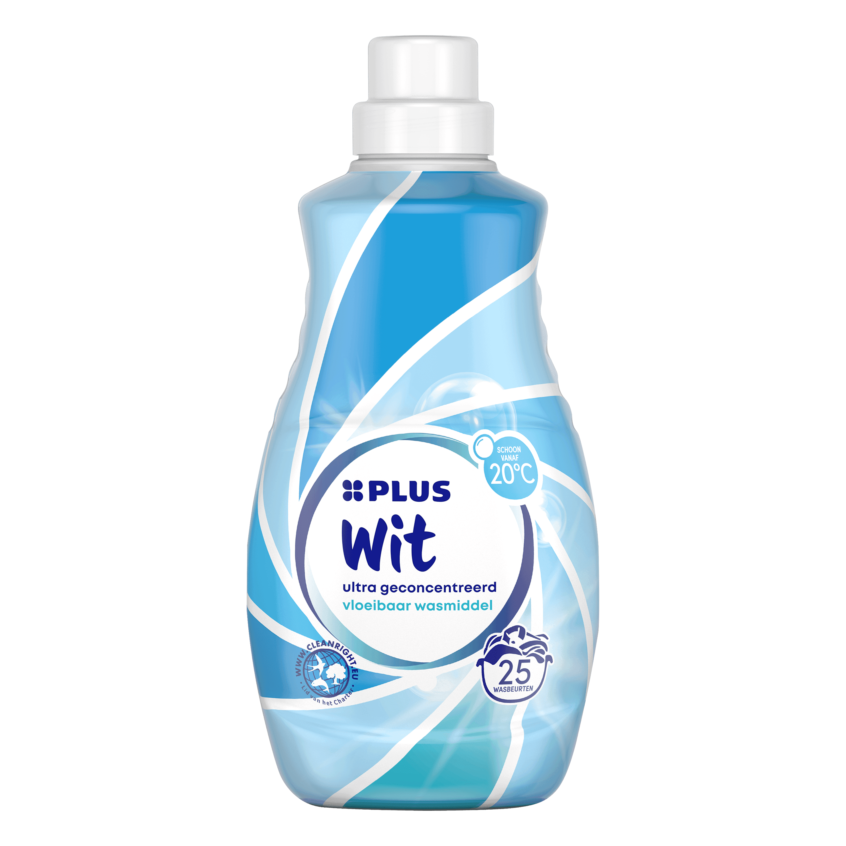 PLUS vloeibaar wasmiddel wit 25sc