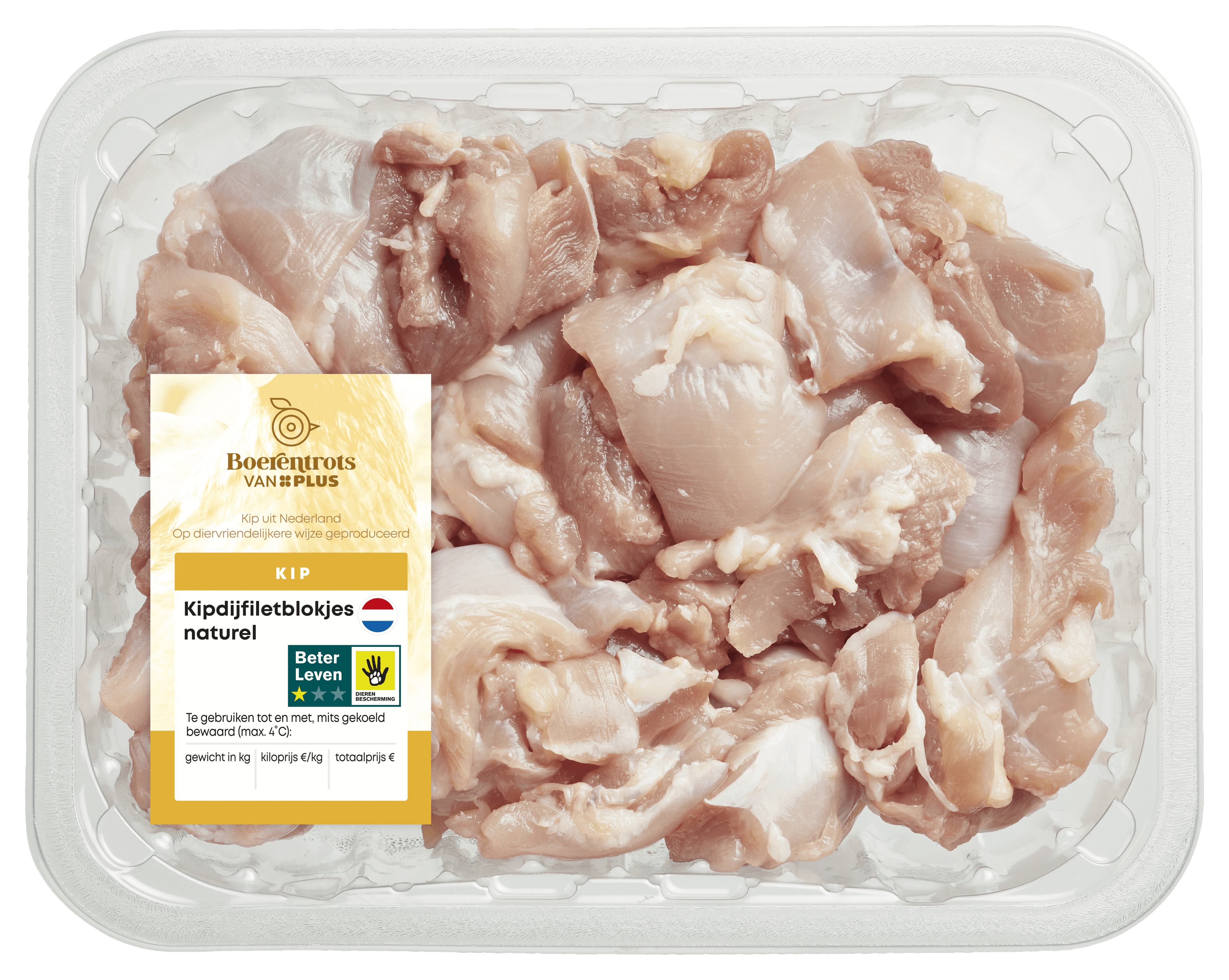 PLUS Boerentrots Kipdijfiletblokjes