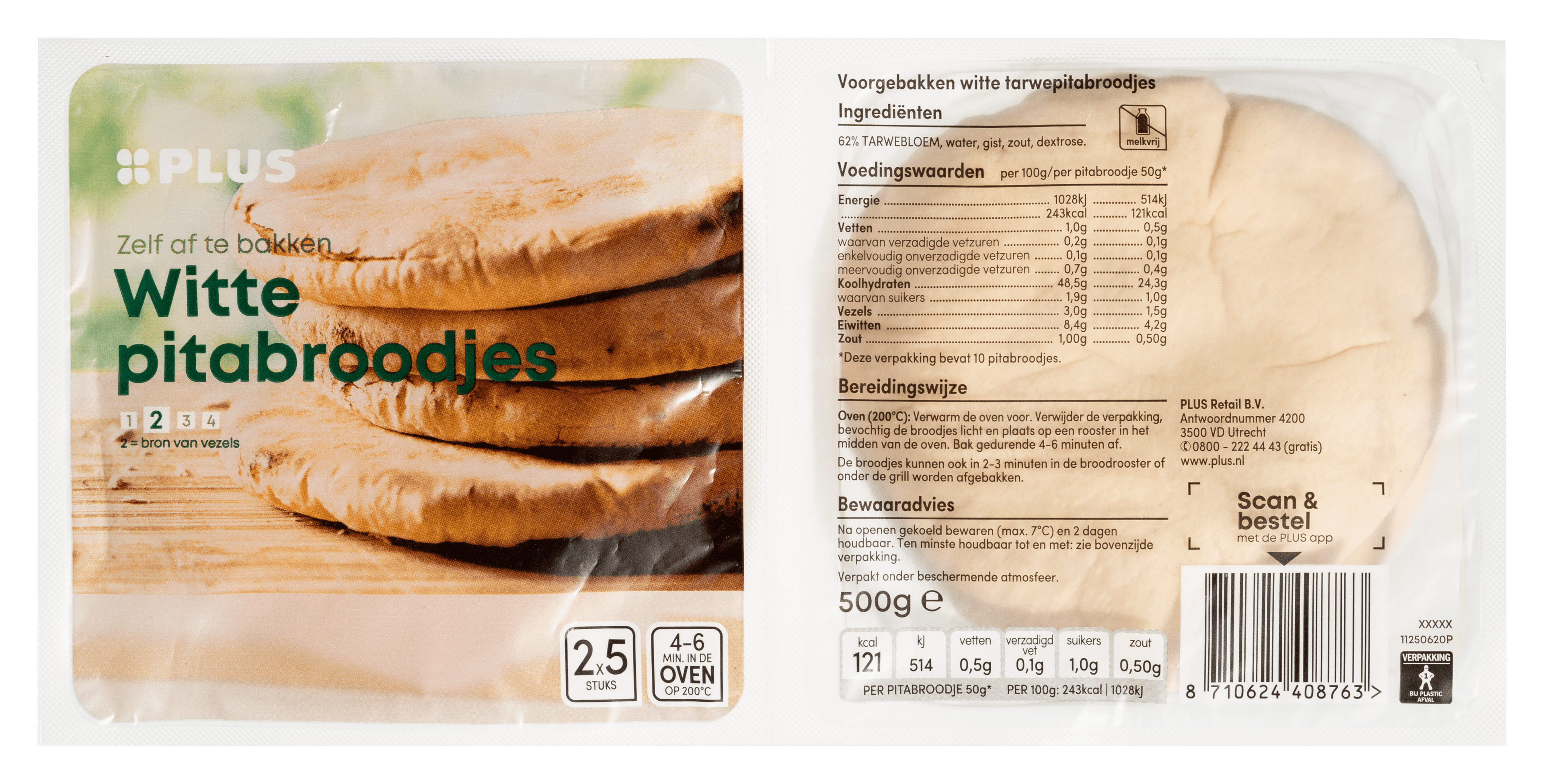 PLUS Pitabroodjes 2x5st