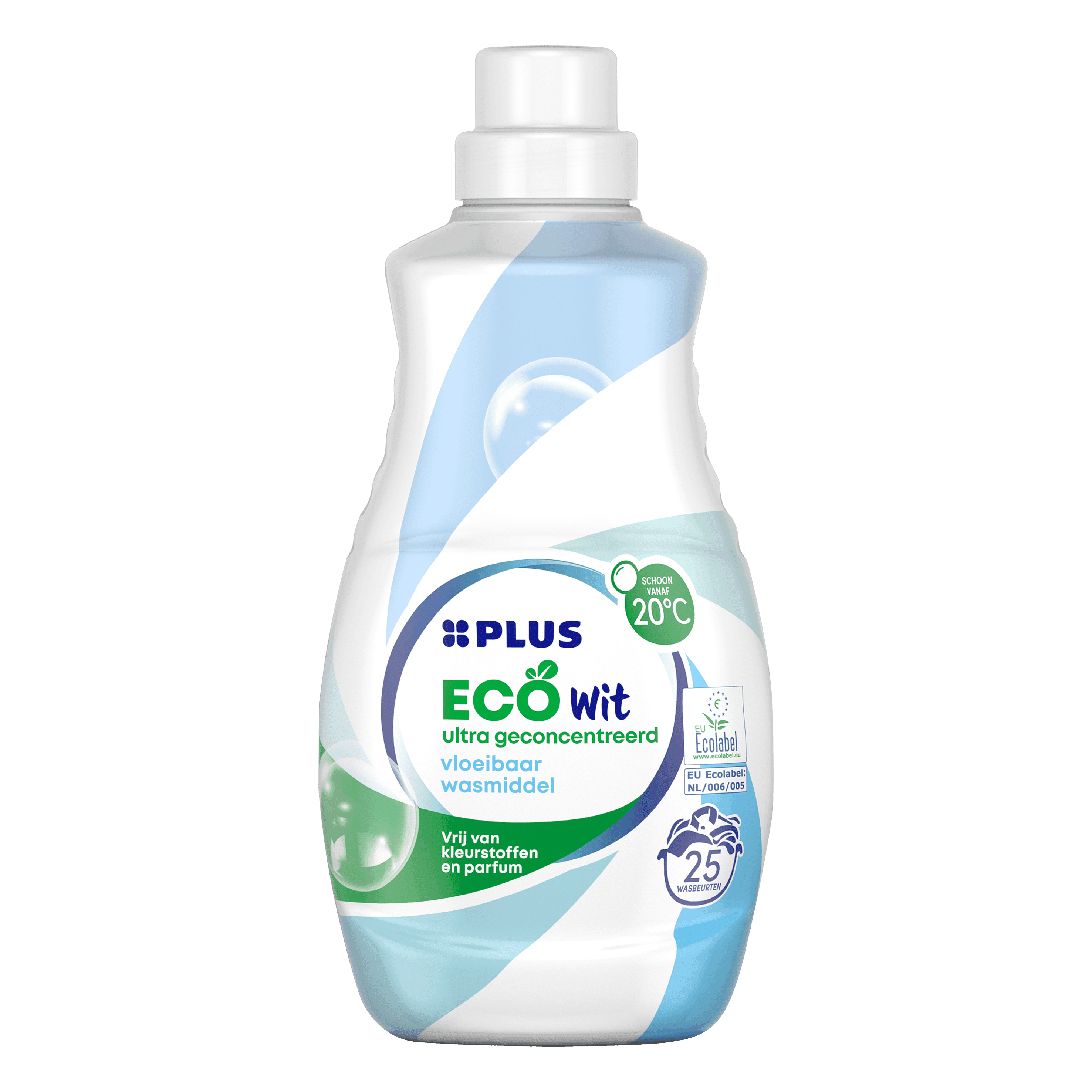 PLUS Vloeibaar wasmiddel eco wit 25sc