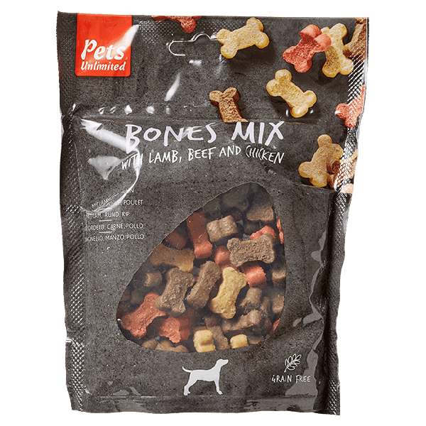 Pets Unlimited Bones Mix Lam Rund Kip