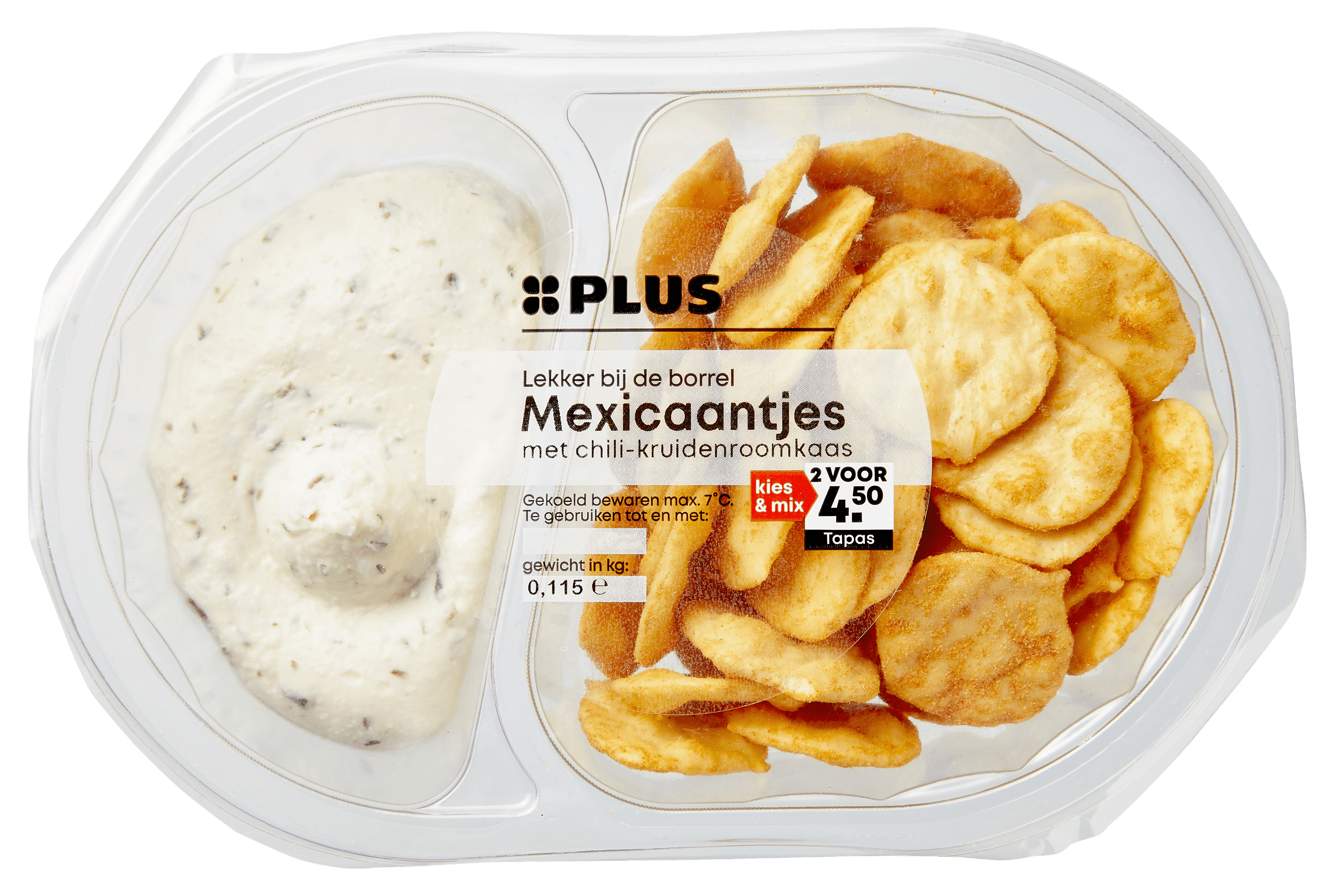 PLUS Chili-kruidenroomkaas met mexicaantjes