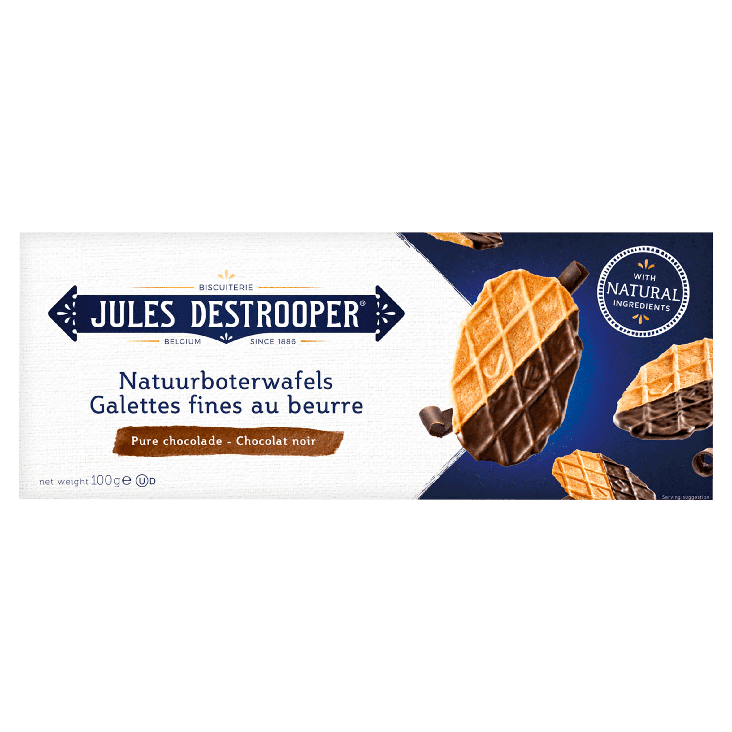 Jules Destrooper Natuurboterwafels Belgische Chocolade