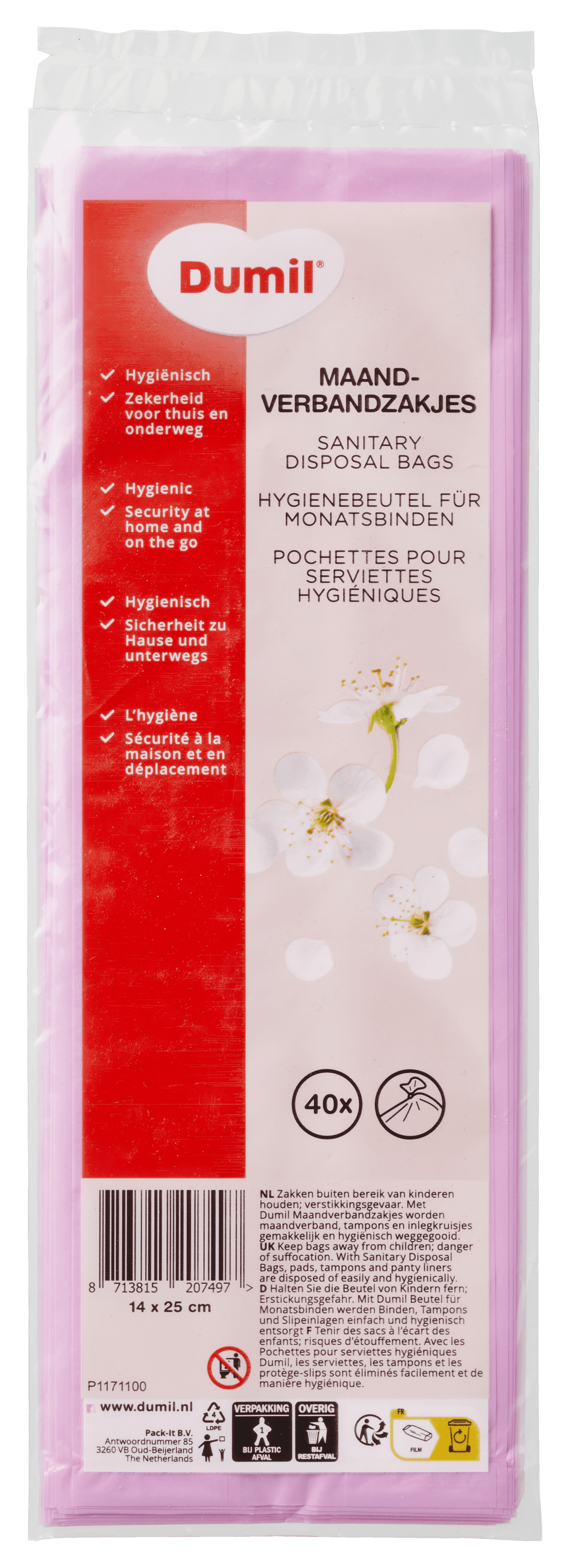 Dumil Maandverbandzakjes 40 stuks