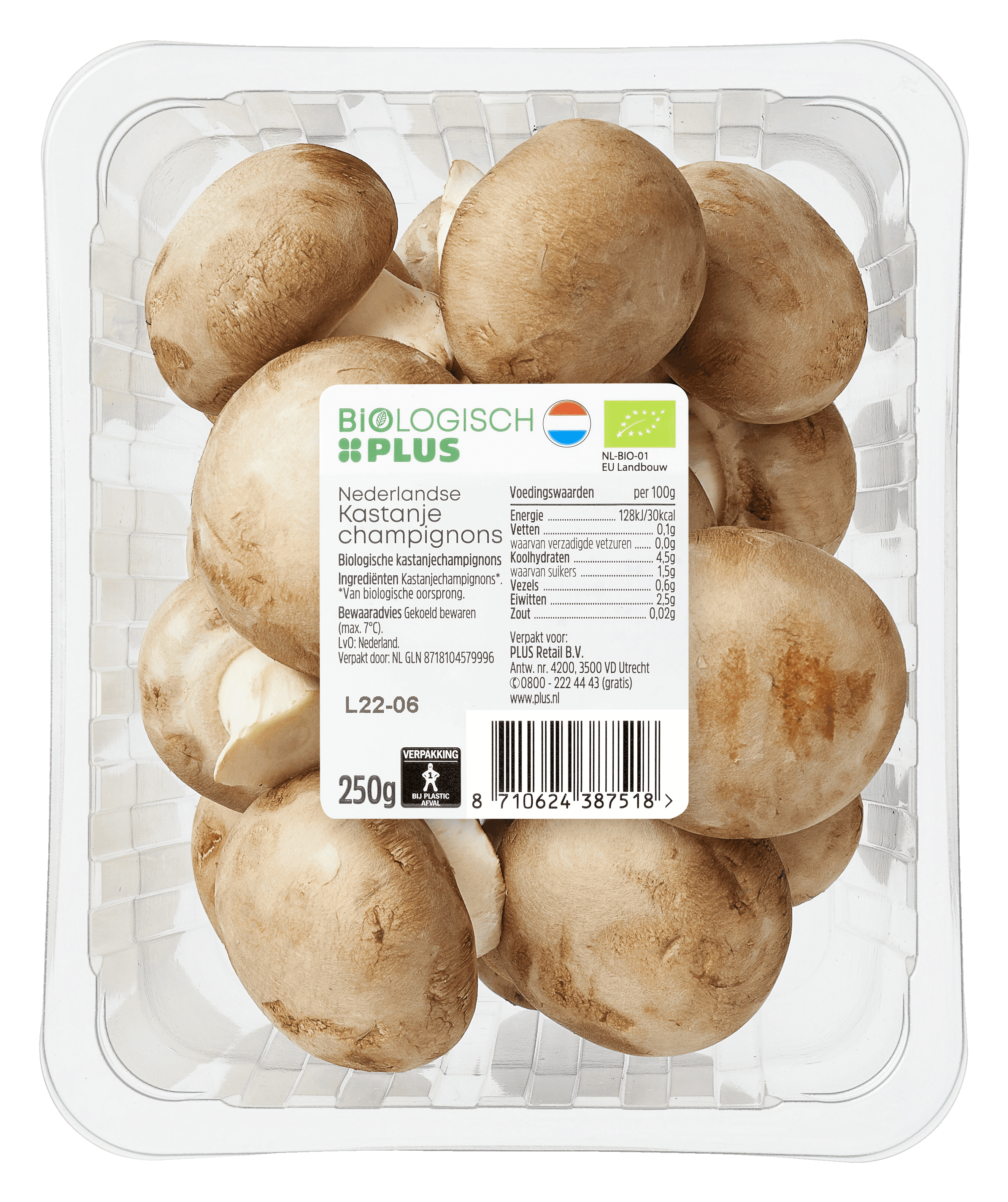 Biologisch PLUS Paddenstoelen Kastanjechampignons