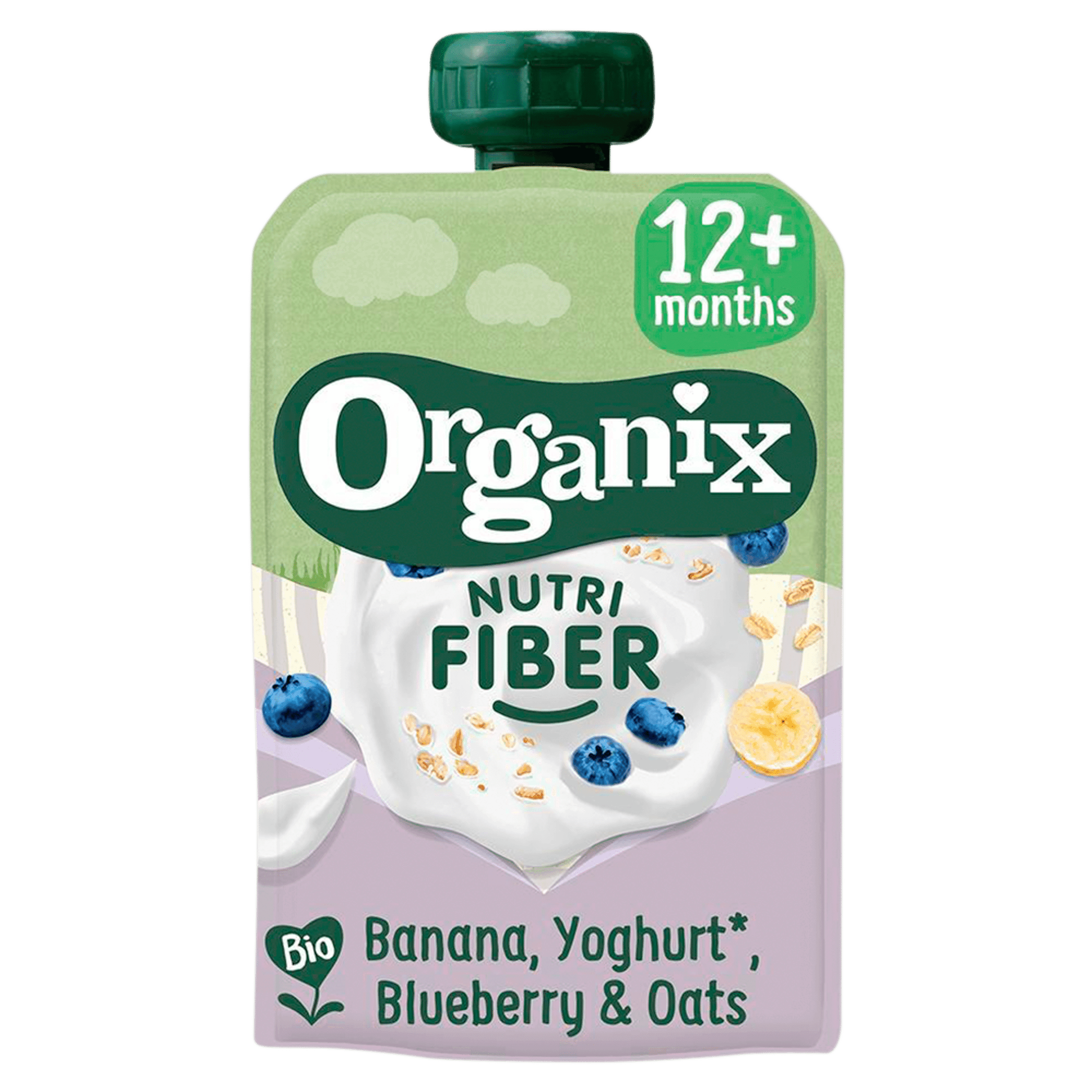 Organix Knijpfruit Banaan Yoghurt Bessen 12+m