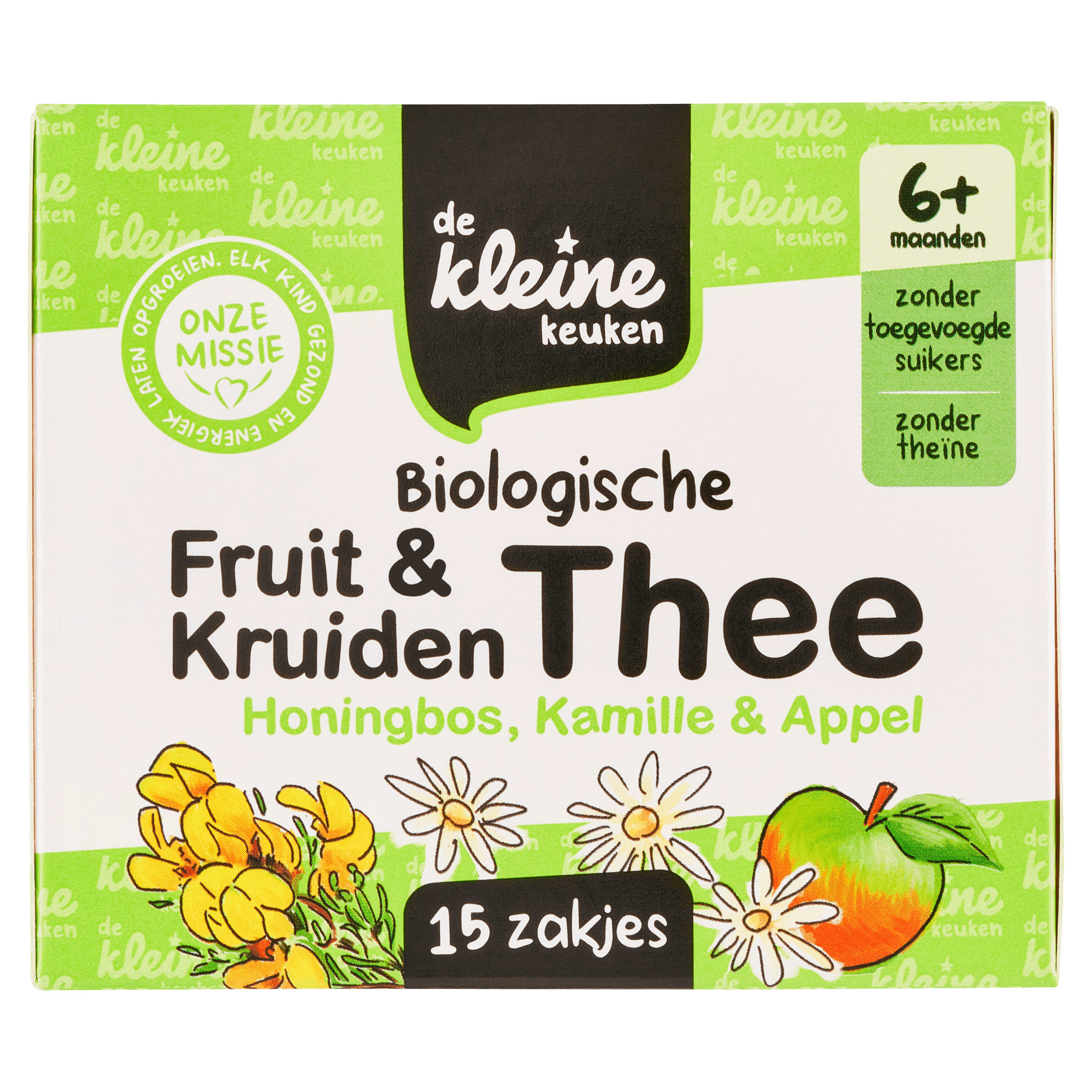 De Kleine Keuken thee honingbos kamille appel 6m+