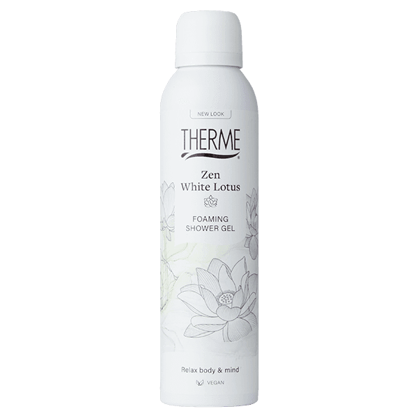Therme Zen white lotus foaming shower