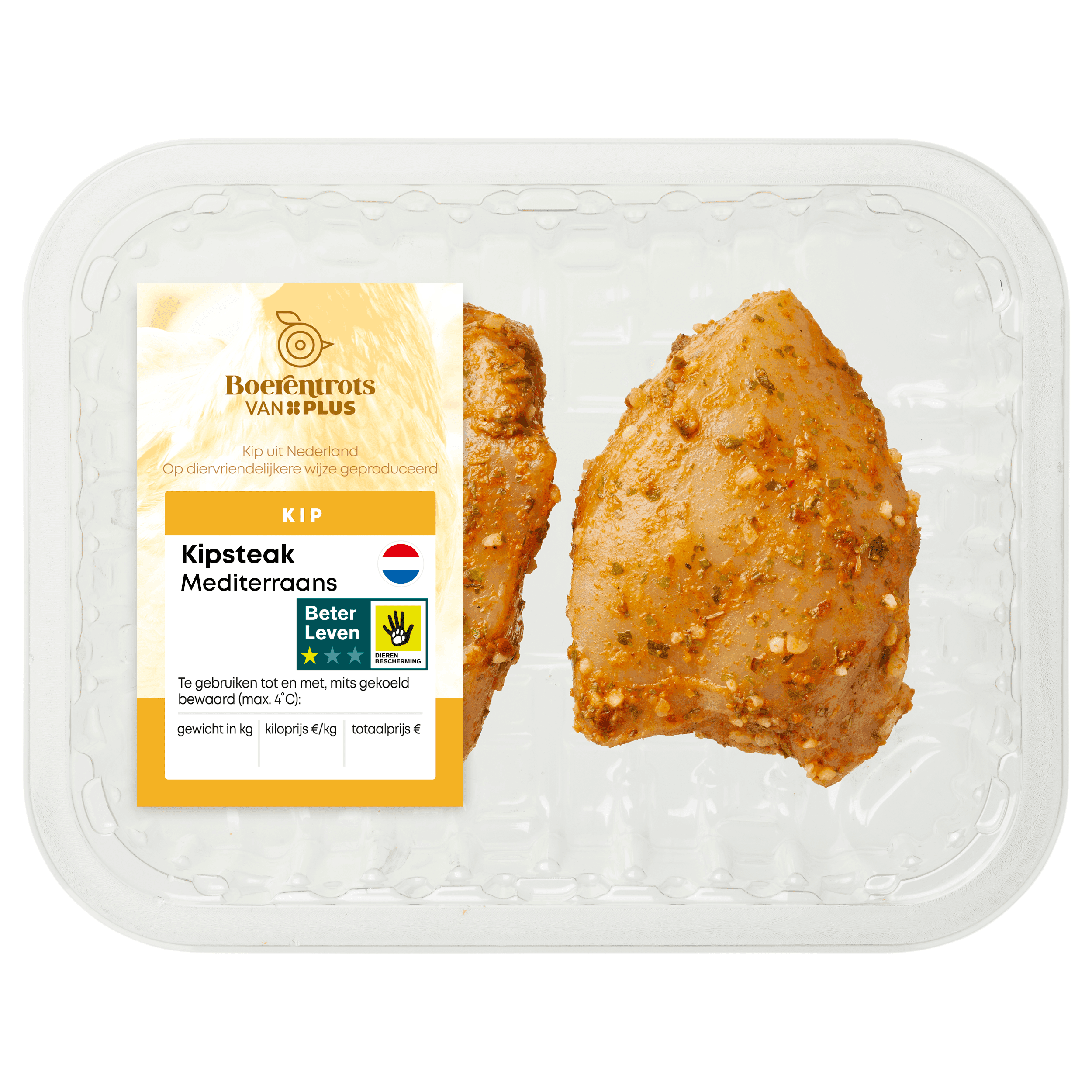 PLUS Boerentrots Kipsteak Mediterraans