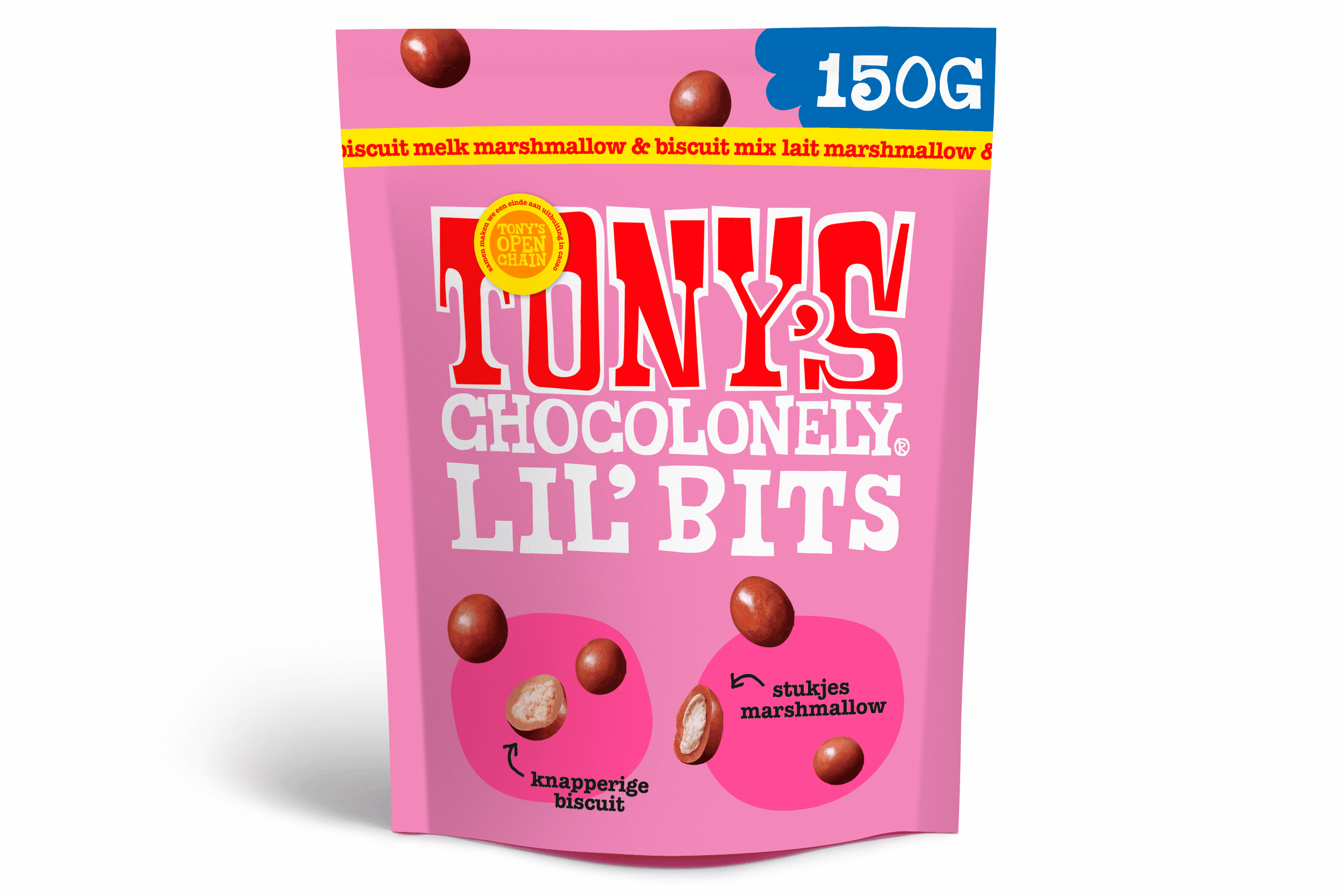 Tony's Chocolonely Lil'bits melk marshmallow biscuit
