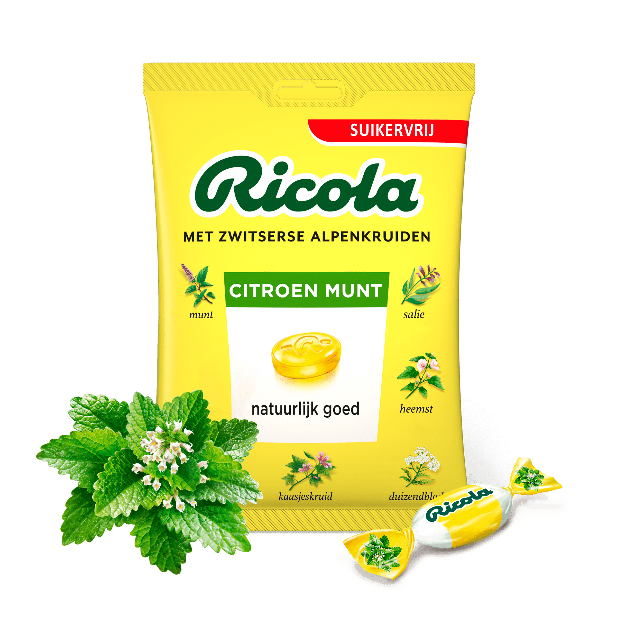 Ricola Citroen Munt keelpastilles suikervrij