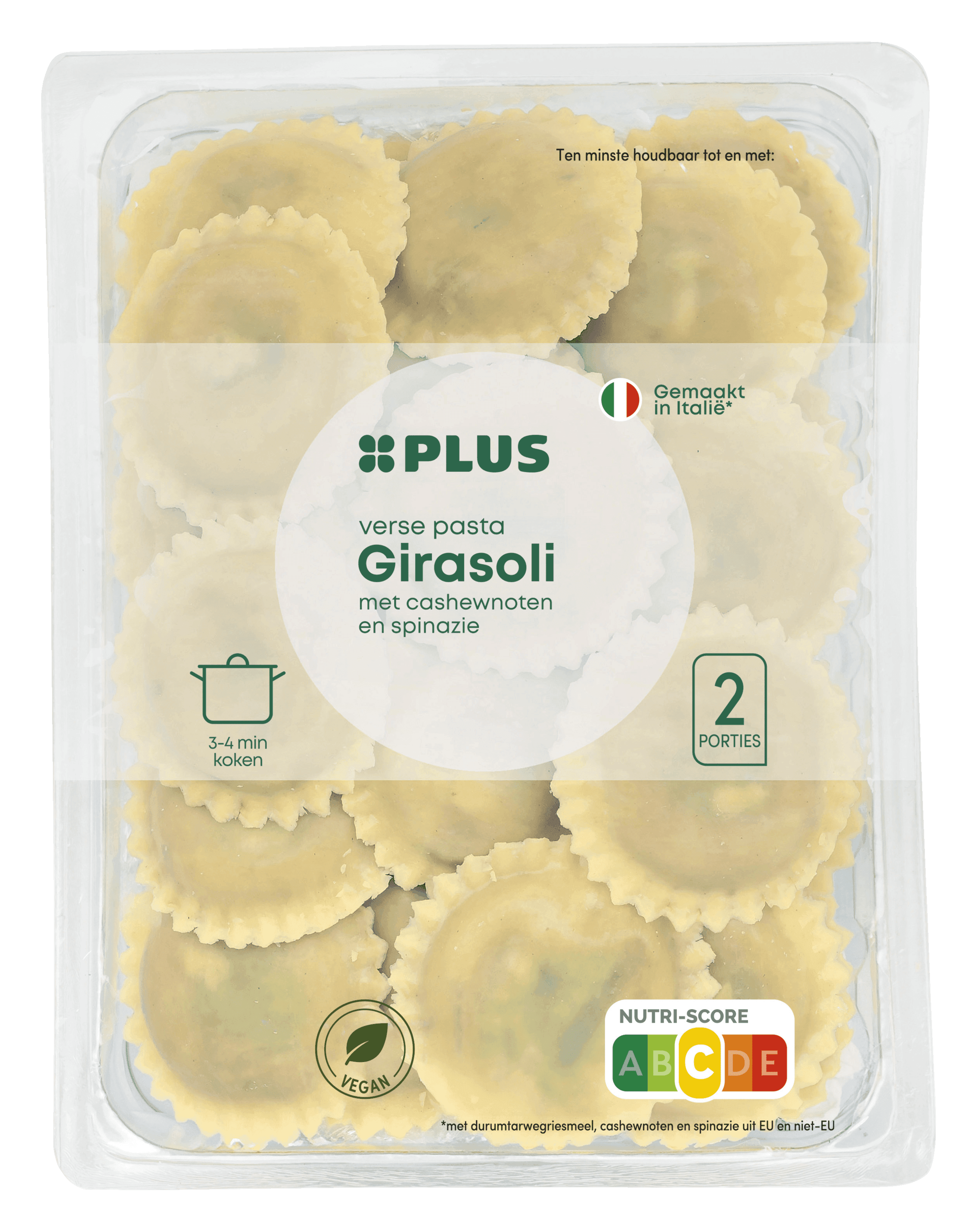 PLUS Verse vegan pasta gevuld cashewnoot