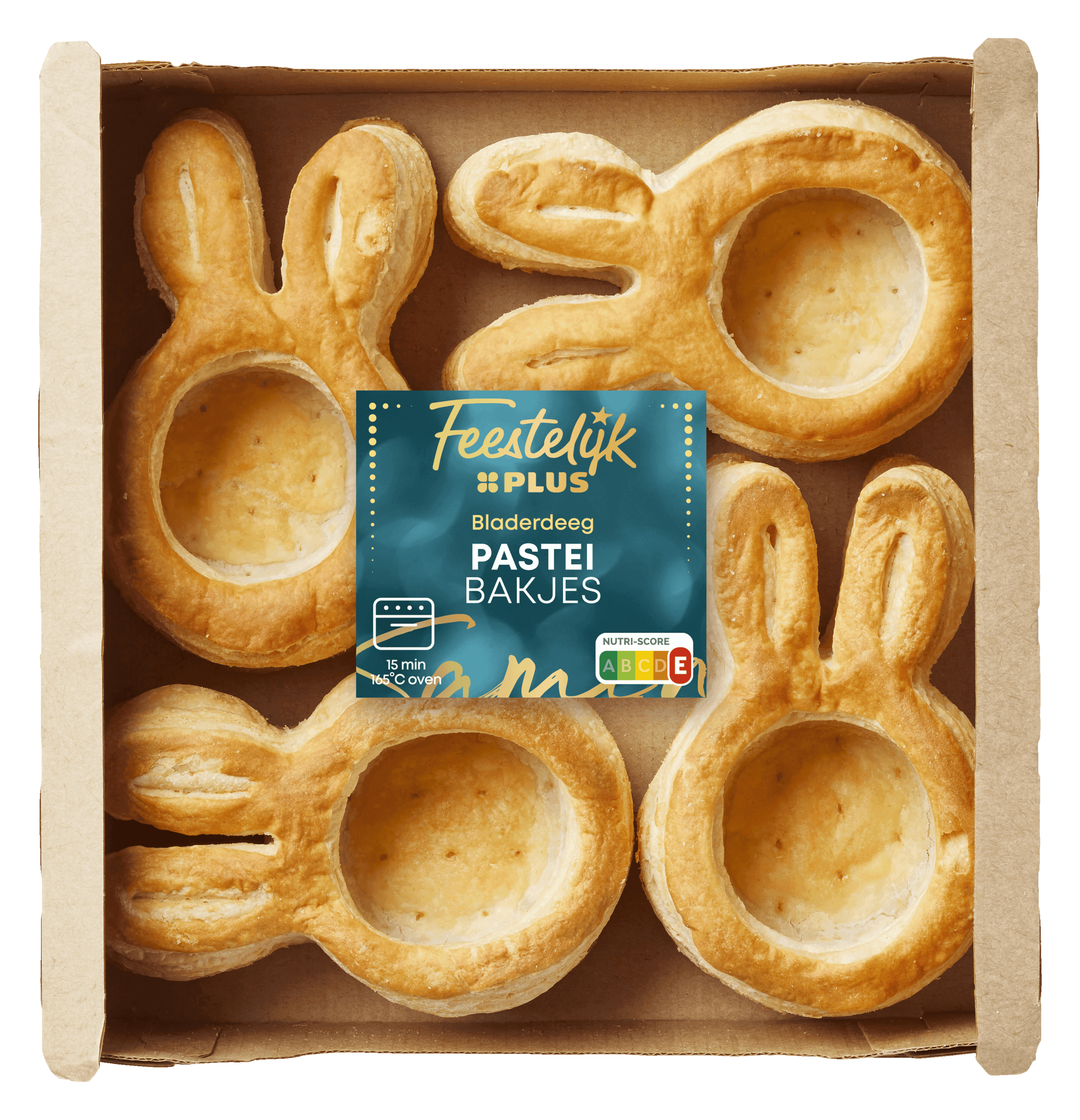 Feestelijk PLUS Bladerdeeg pasteibakjes paashaas