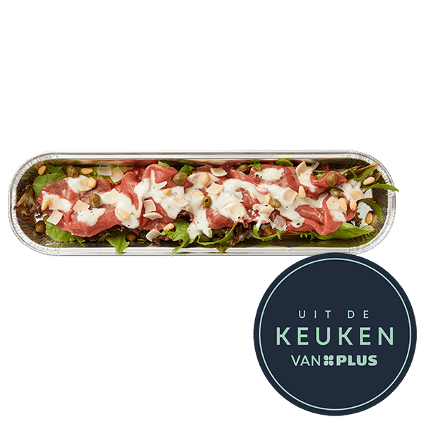 Uit de keuken van PLUS Carpaccio schuitje