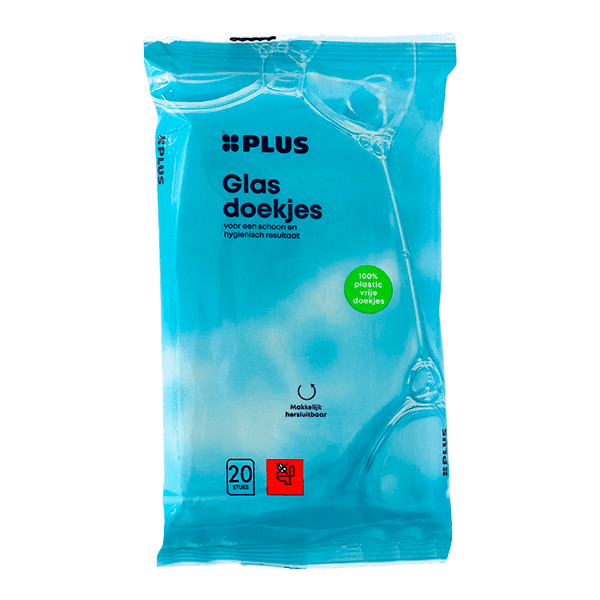 PLUS Glasdoekjes plasticvrij