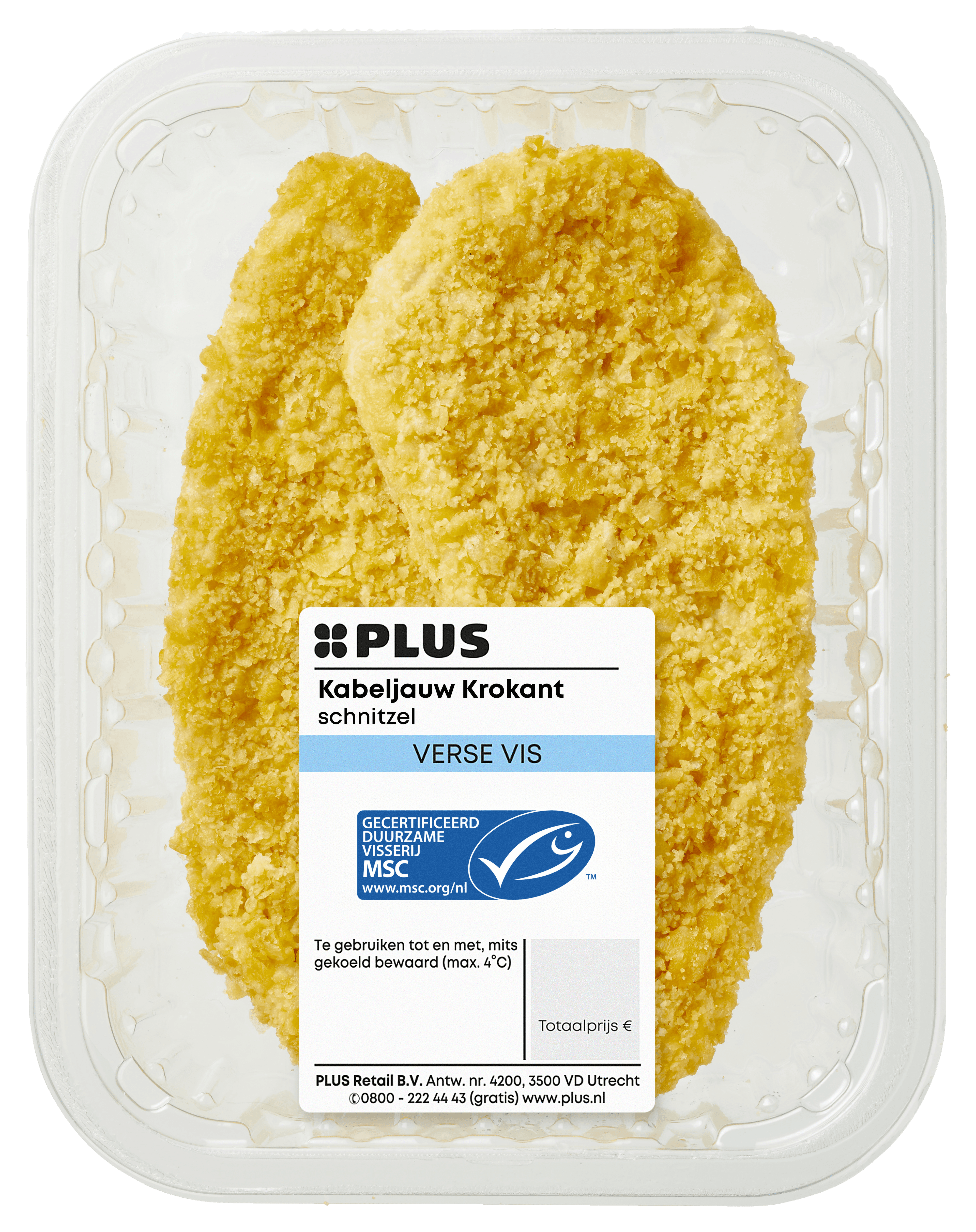 PLUS Kabeljauw Krokant schnitzel