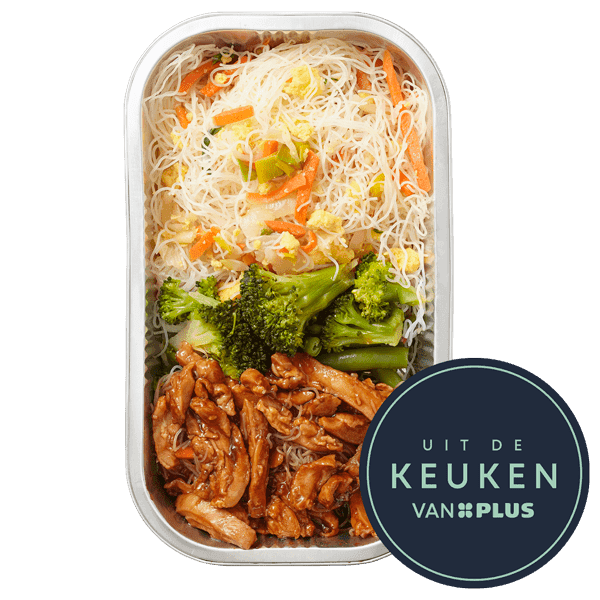 Uit de keuken van PLUS Kip Ketjap met mihoen & groenten