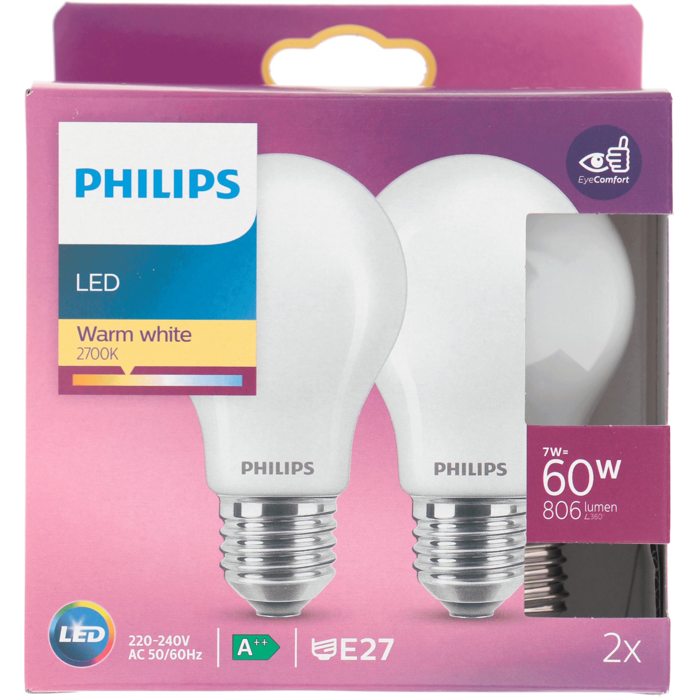 Philips LED 60W peer E27 mat niet dimbaar