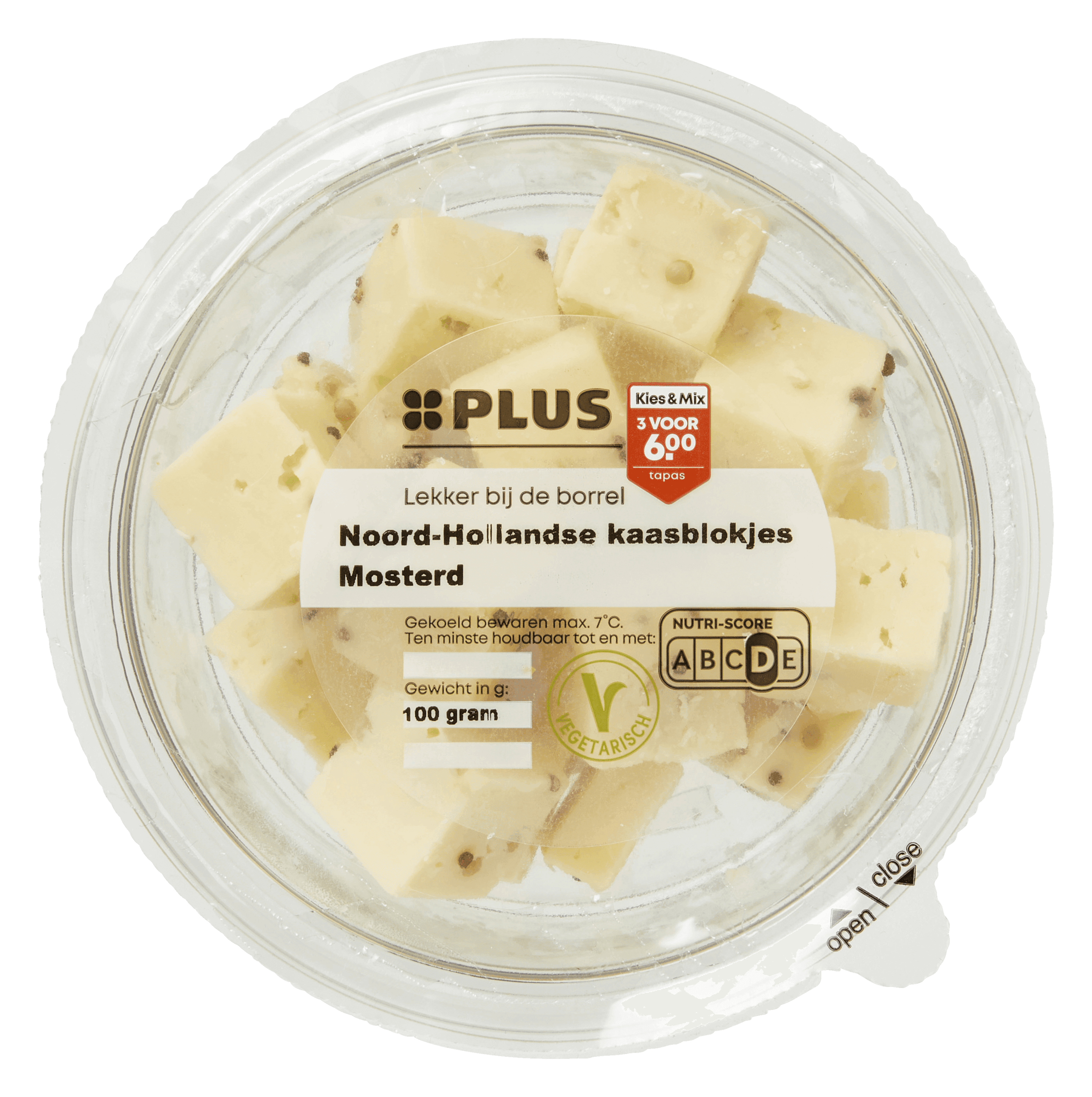 PLUS N-Hollands Kaasblokjes Mosterd