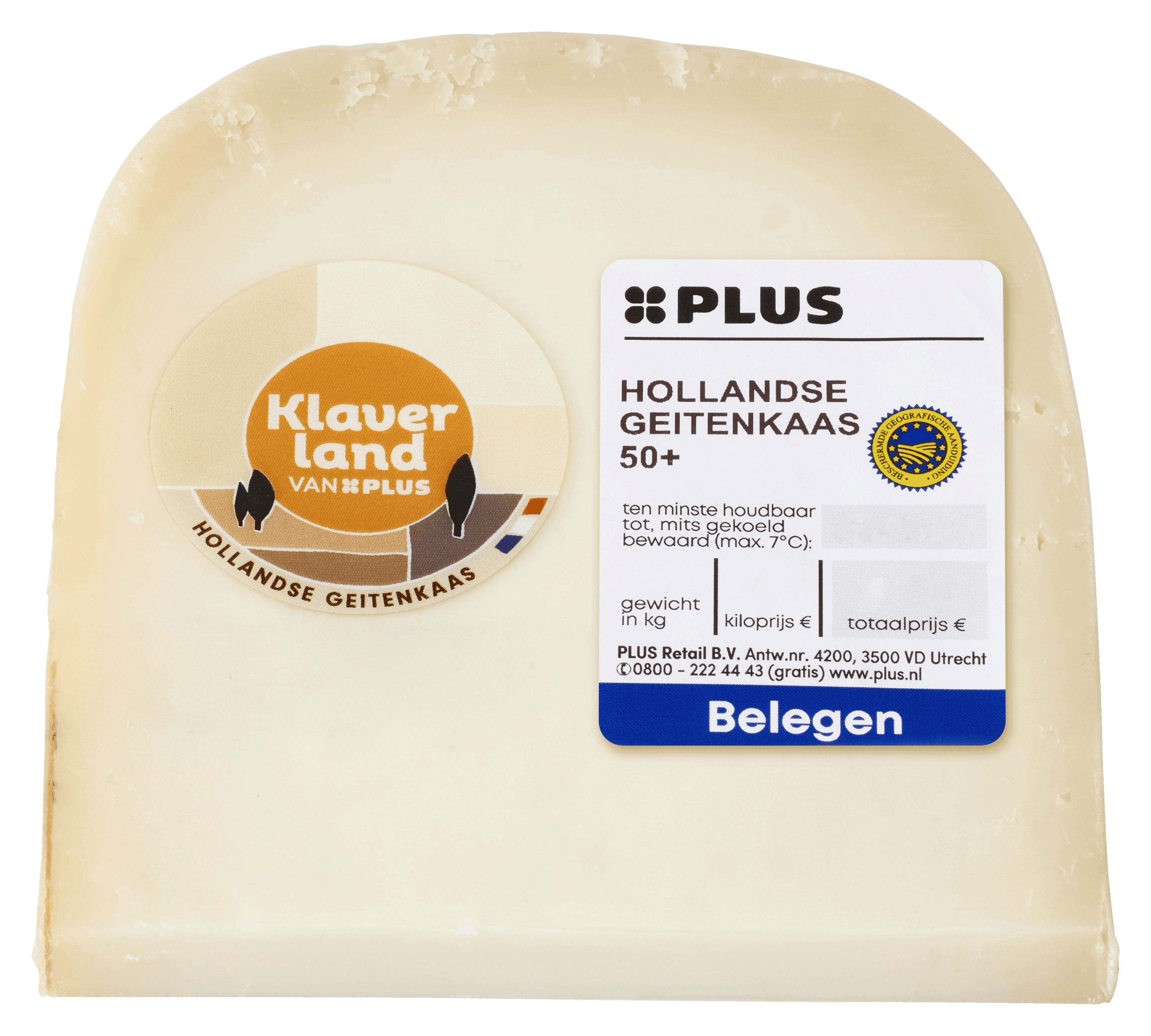 PLUS Klaverland Geitenkaas belegen 50+ stuk